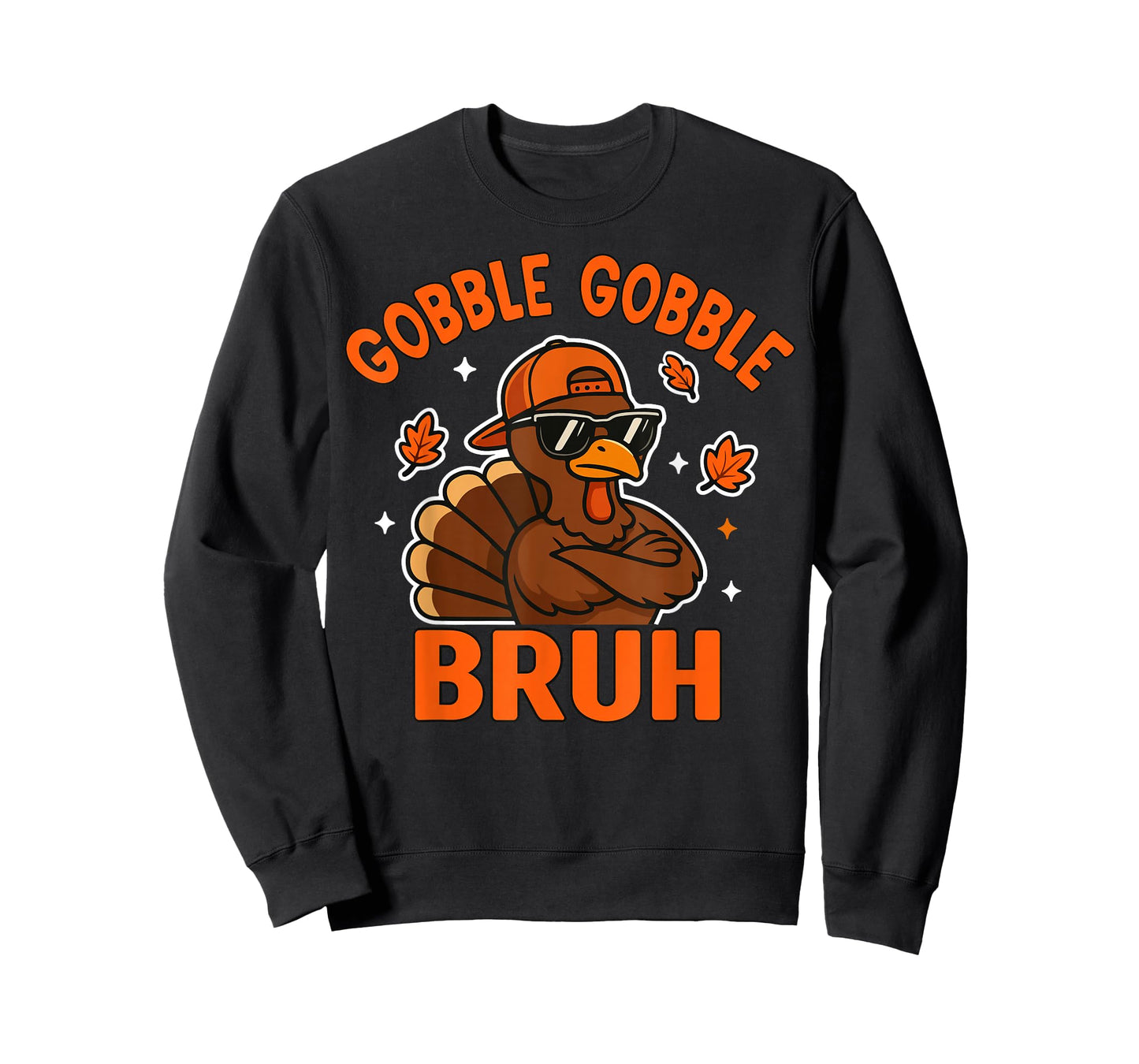 Bruh Thanksgiving Turkey Gobble Shirt Kids Teens Boys Funny T-Shirt