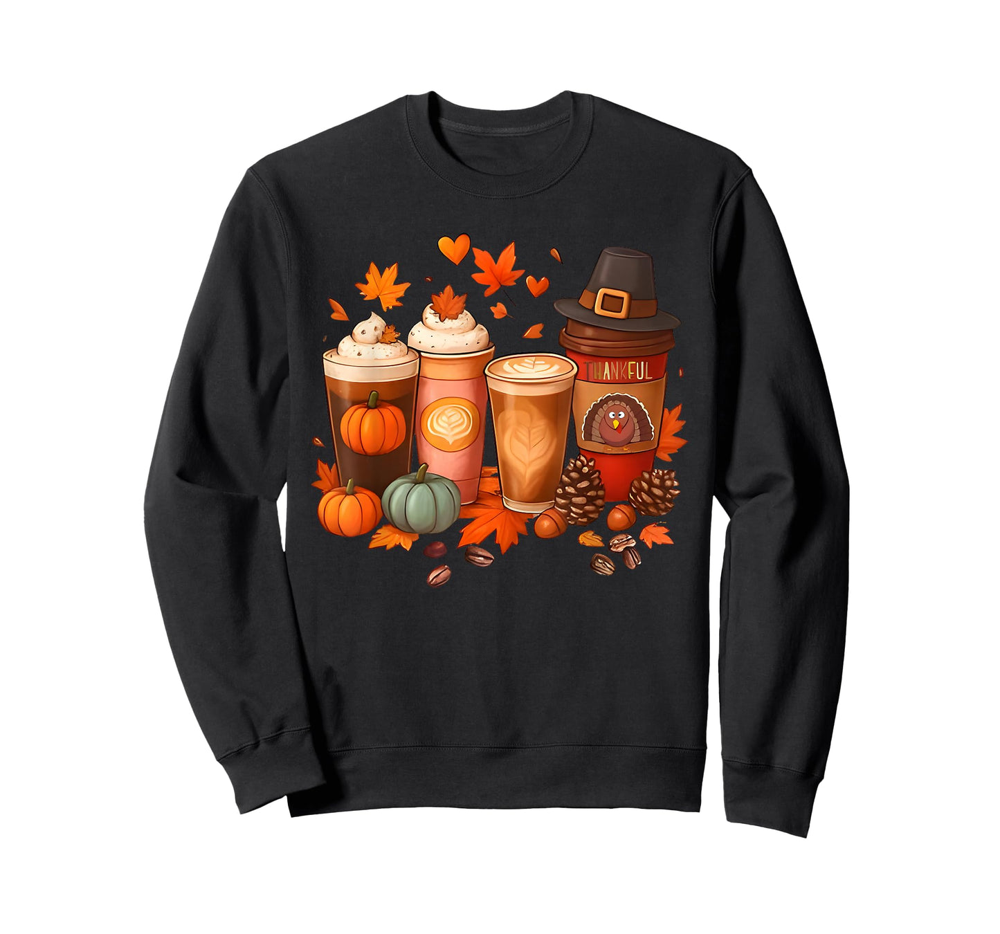 Pumpkin Spice Latte Fall Coffee Cup Cozy Autumn Thanksgiving T-Shirt