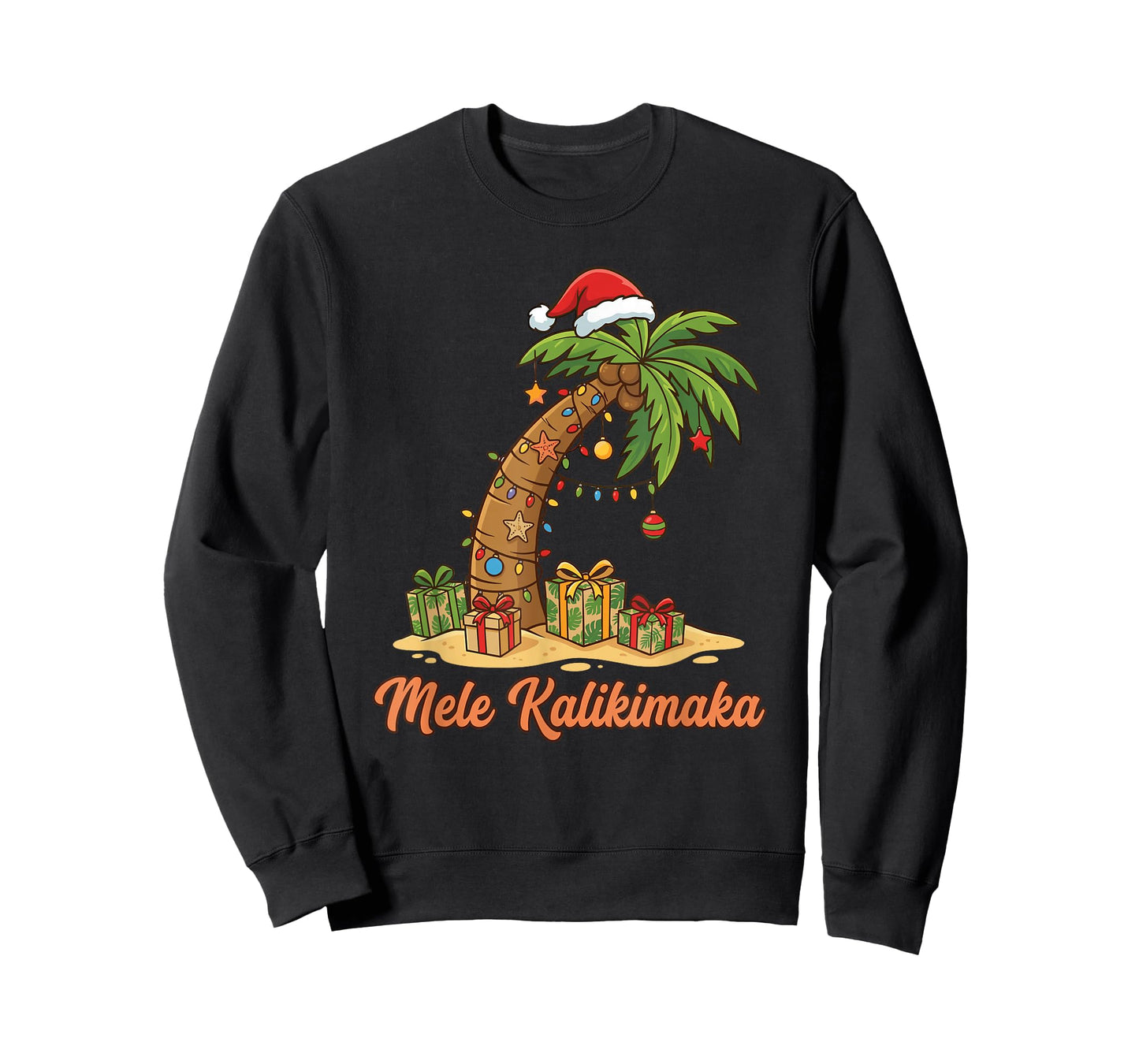 Mele Kalikimaka Hawaiian Christmas Palm Trees T-Shirt