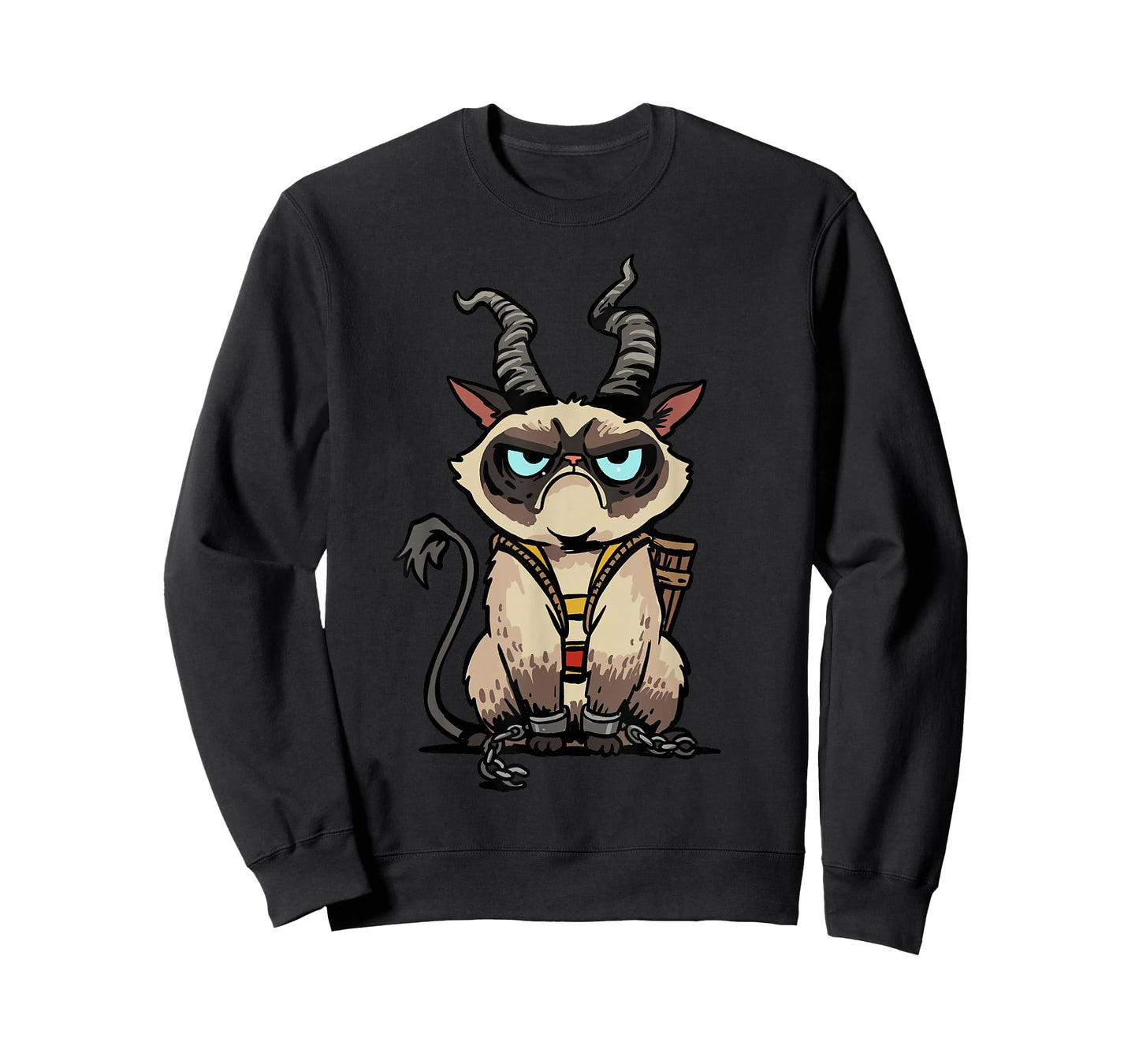 Krampus Cat Christmas Evil Monster Jolly Kitten Creepy Xmas T-Shirt