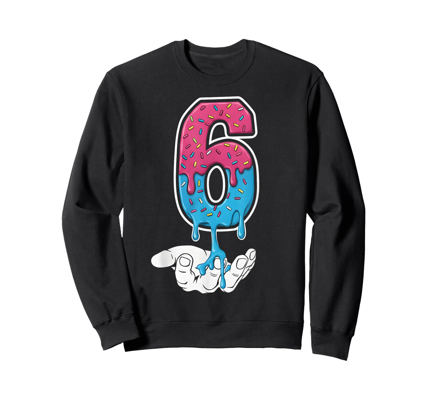 6 Number Six Team Sports Ice Cream Drip 67 Six Seven Meme T-Shirt