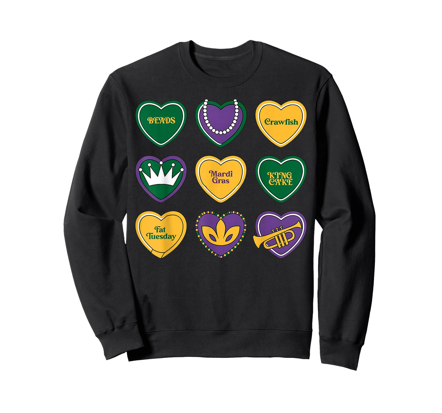 Mardi Gras Conversation Heart Candy Festival New Orleans T-Shirt