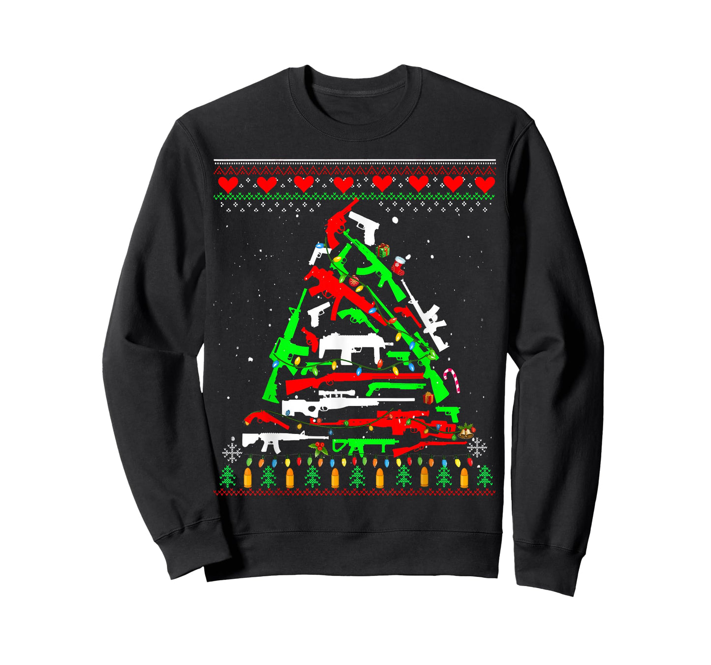 Weapon Gun Rifle Christmas Tree for Weapon Fools & Patriots T-Shirt