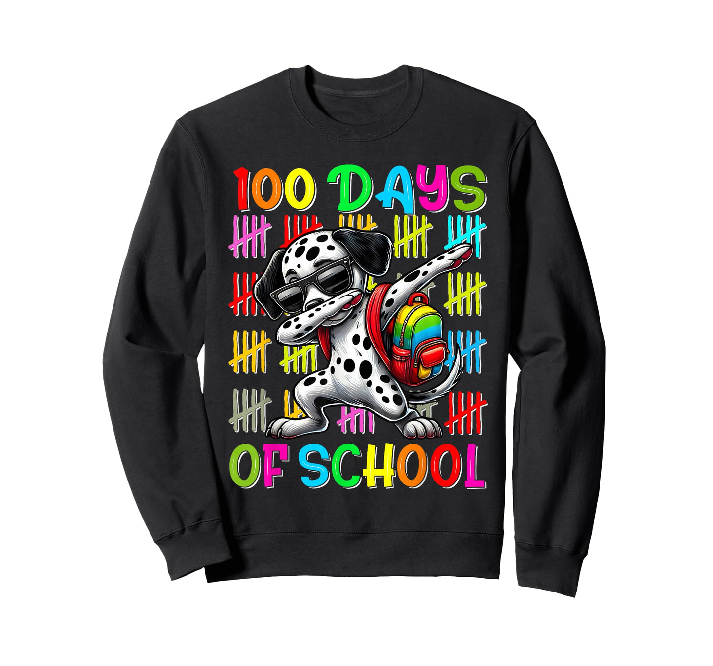 100 Days of School Dalmatian 100 Days Smarter Dalmatian T-Shirt