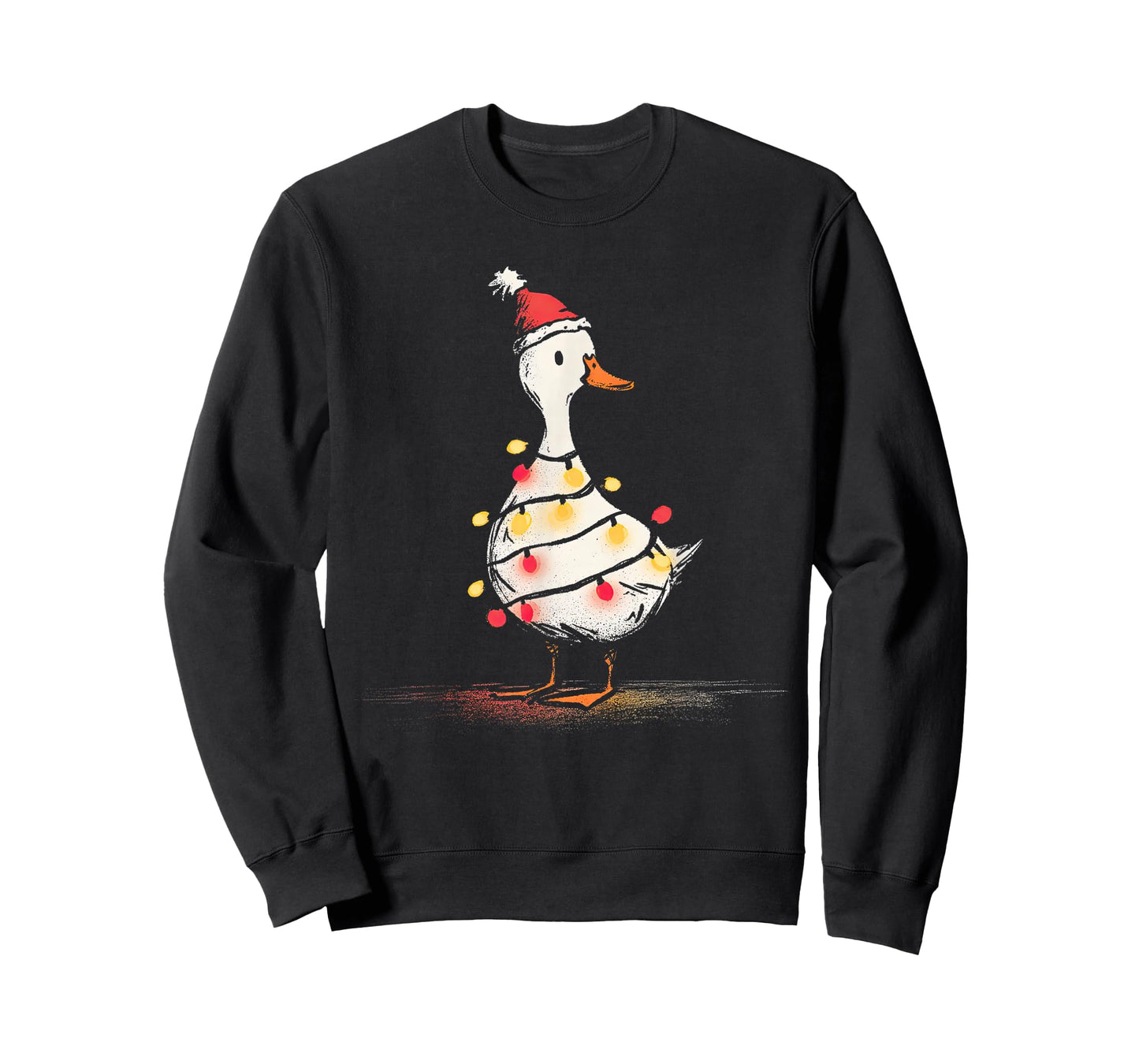 Funny Duck Christmas Graphics Animal Lights Lover T-Shirt