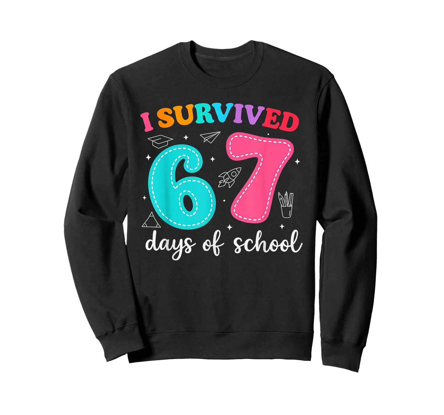 I Survived 67 Days of School Funny Meme Teacher Student T-Shirt