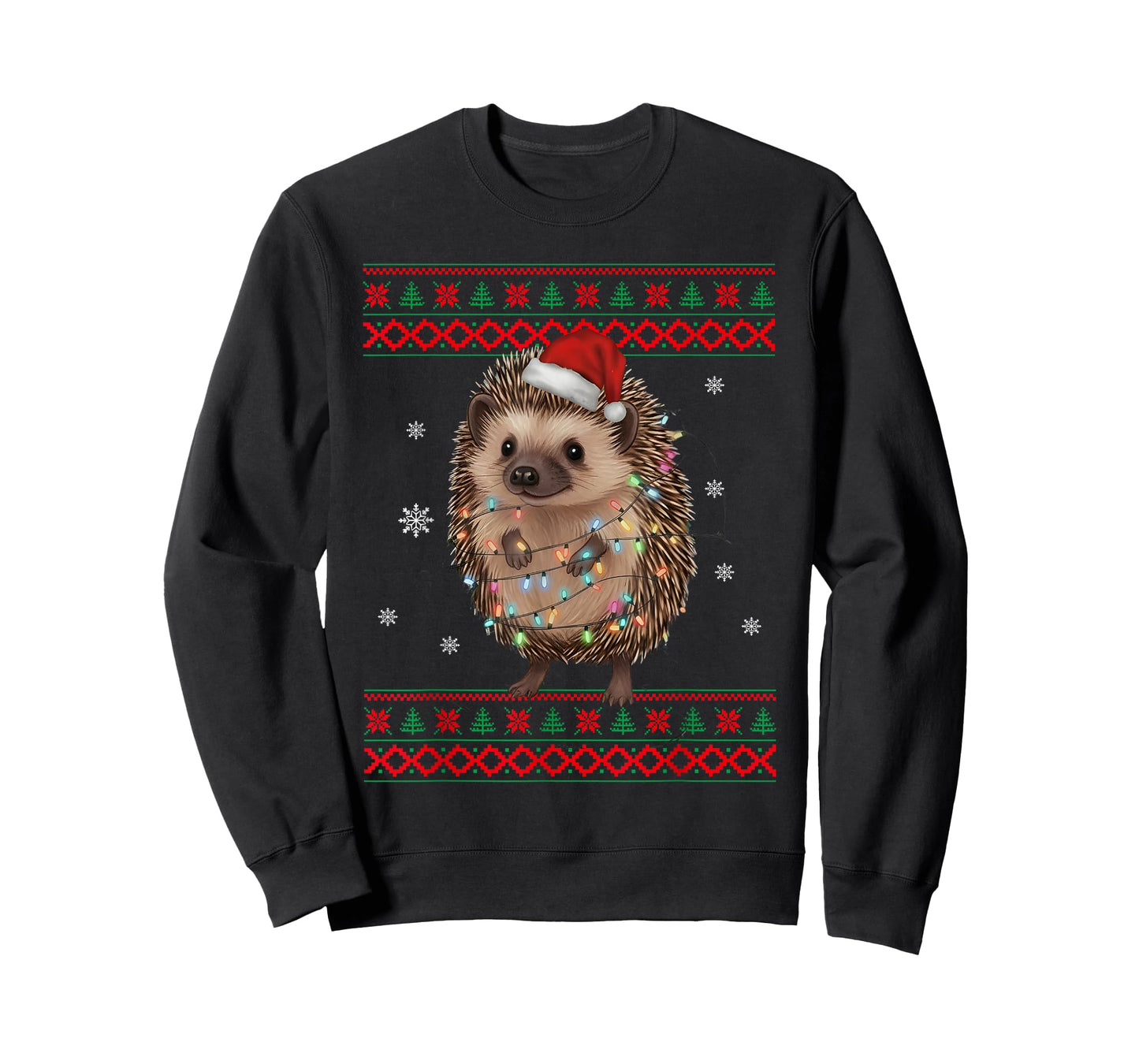 Hedgehog Christmas Sweater Hedgehog Christmas Tree Lights T-Shirt