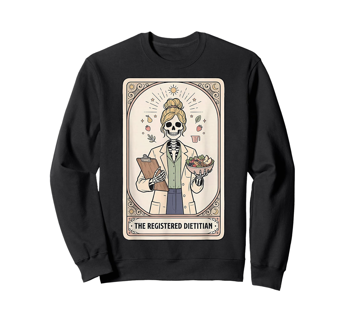 Skeleton Registered Dietitian Tarot Card Nutritionist Grad T-Shirt