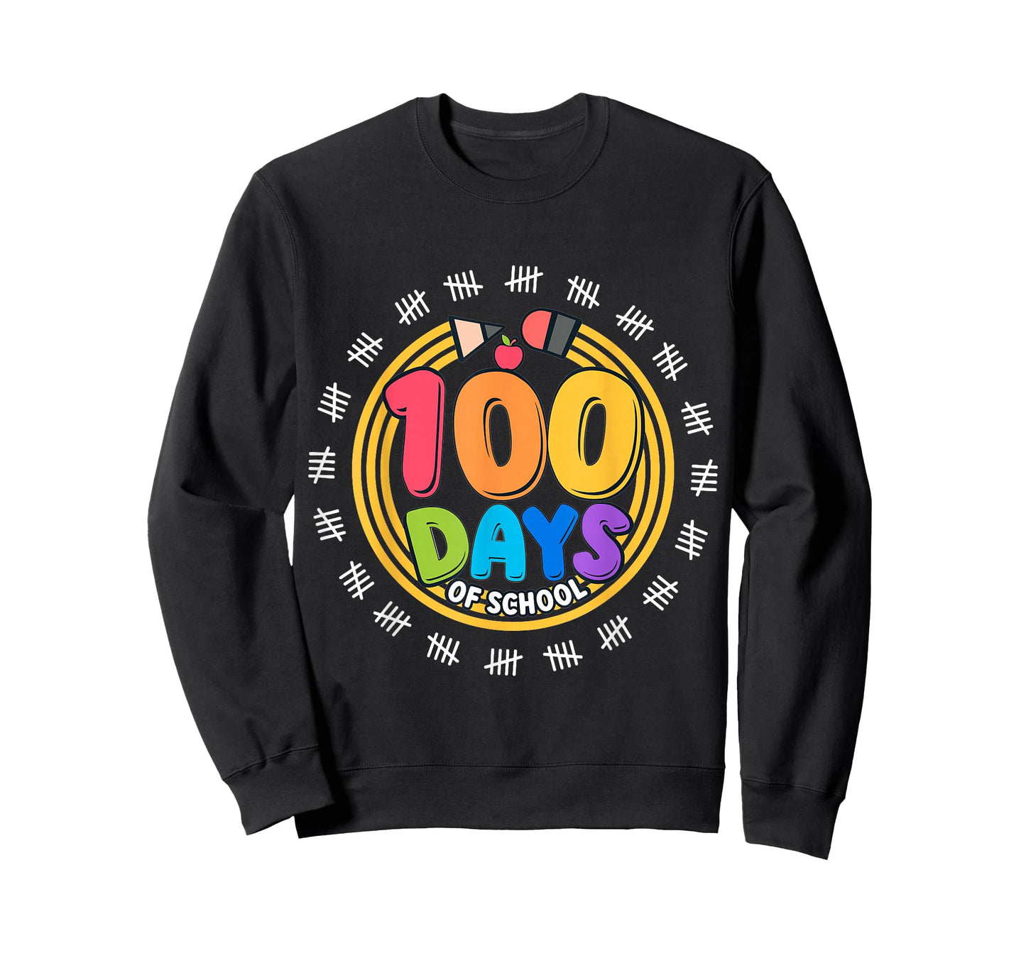 100 Days of School Colorful Tally Marks Kids T-Shirt