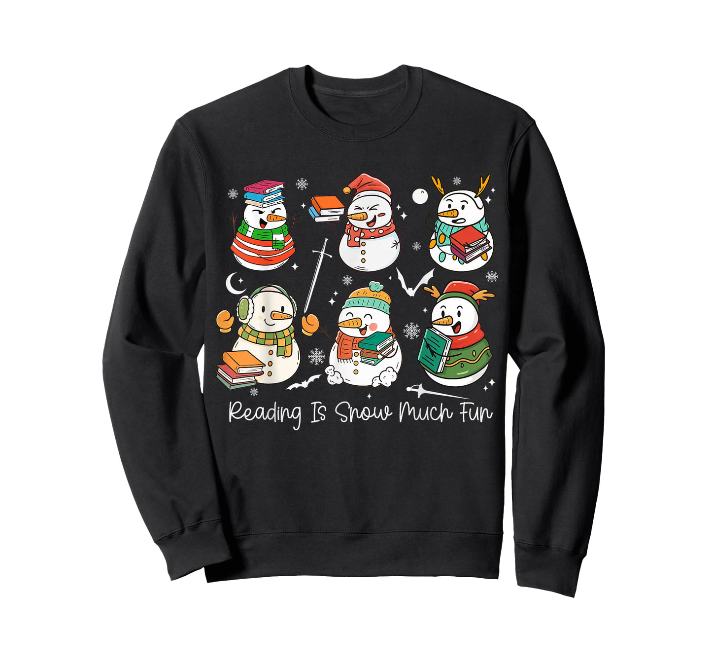 Reading is Snow Much Fun Cute Snowman Book Lover Christmas T-Shirt