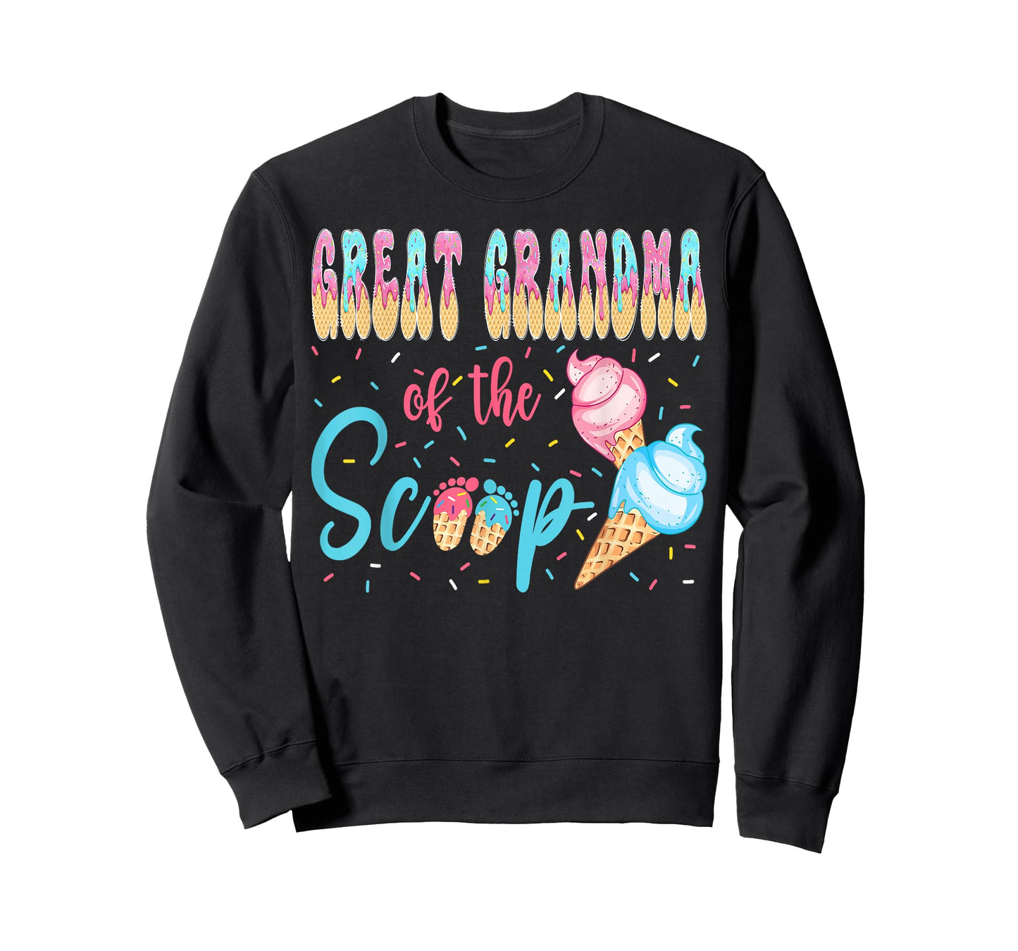Great Grandma of The Scoop Ice Cream Gender Reveal Party T-Shirt