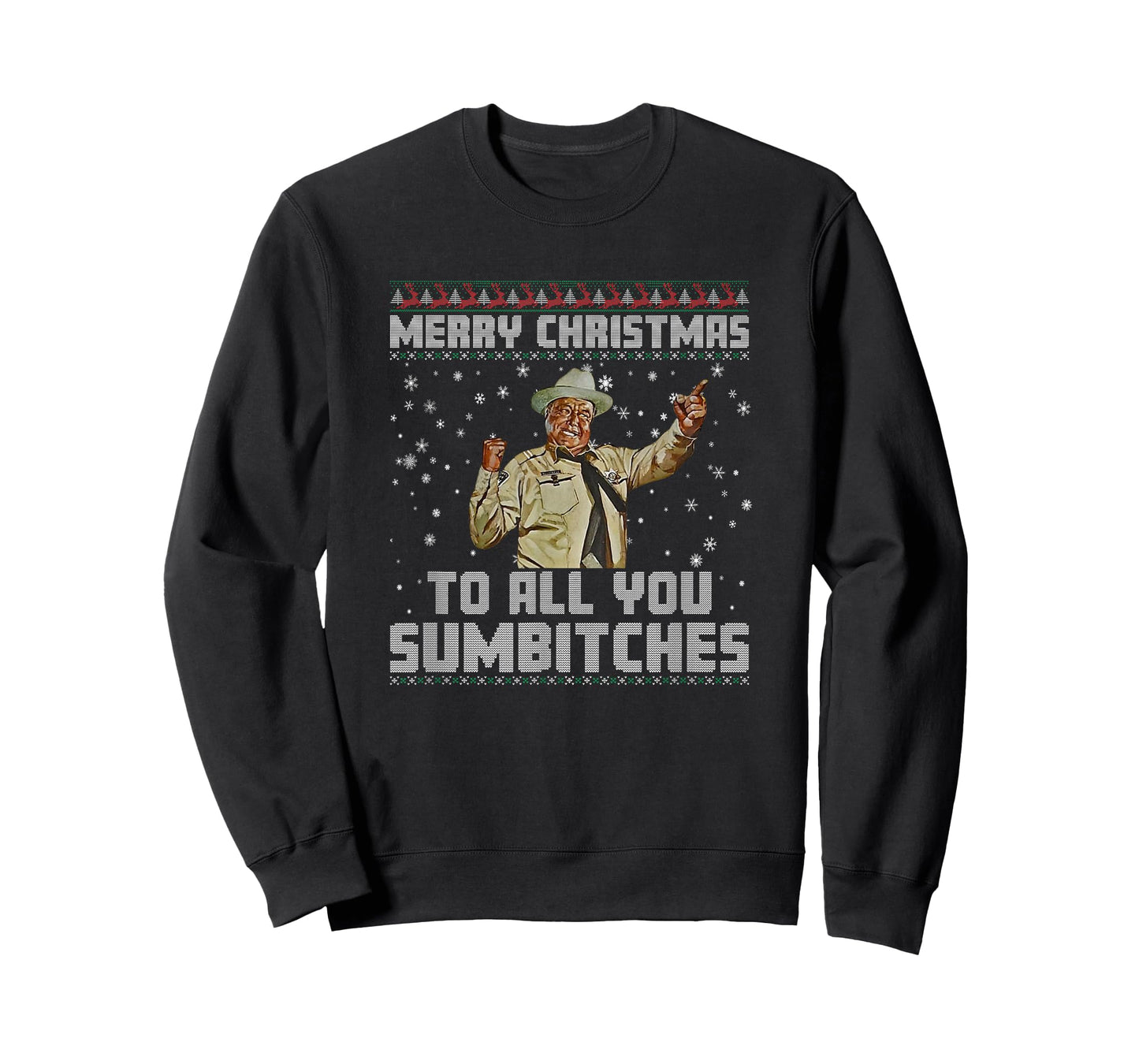 Merry Christmas to All You Sumbitches Ugly Sweater Style T-Shirt