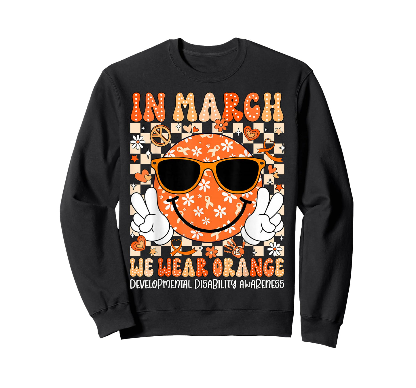 in March We Wear Orange Developmental Disability Awareness T-Shirt