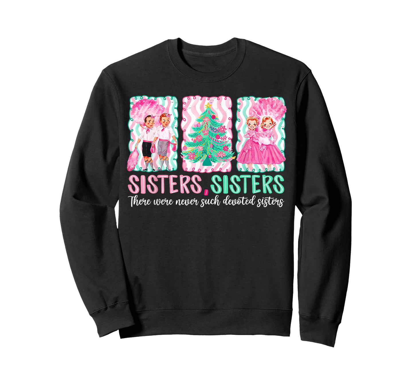 Devoted Sisters Merry Christmas White Xmas Pajamas Holiday T-Shirt