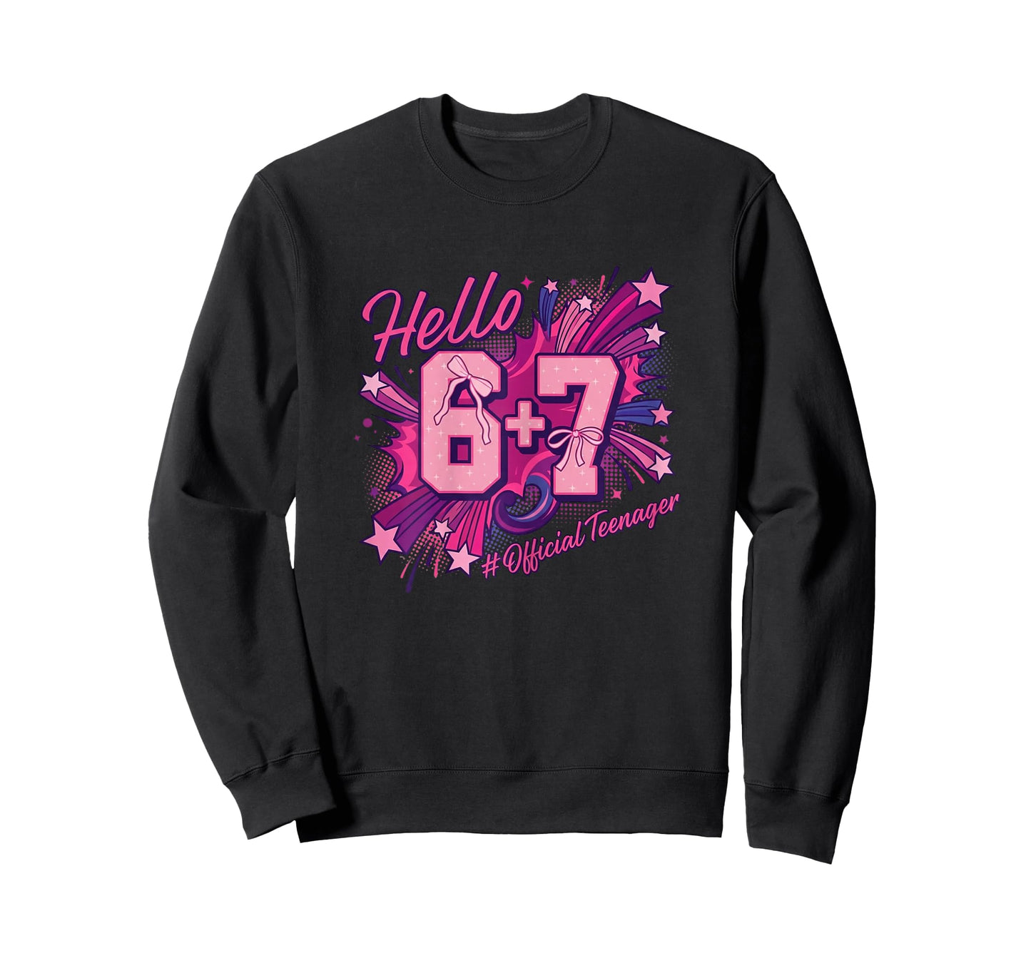 13th Birthday Girl Official Teenager Six Seven Coquette Bow T-Shirt