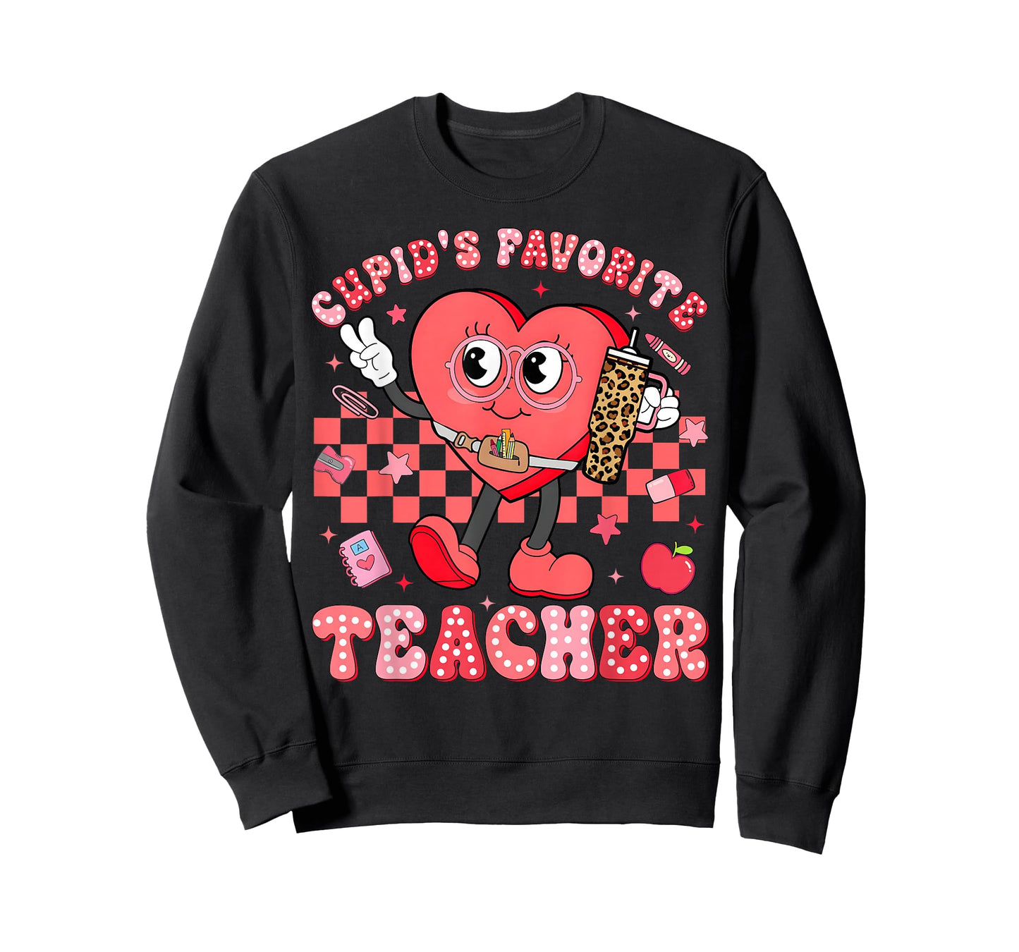 Cute Heart Valentine Cupid's Favorite Teacher Women Girl T-Shirt