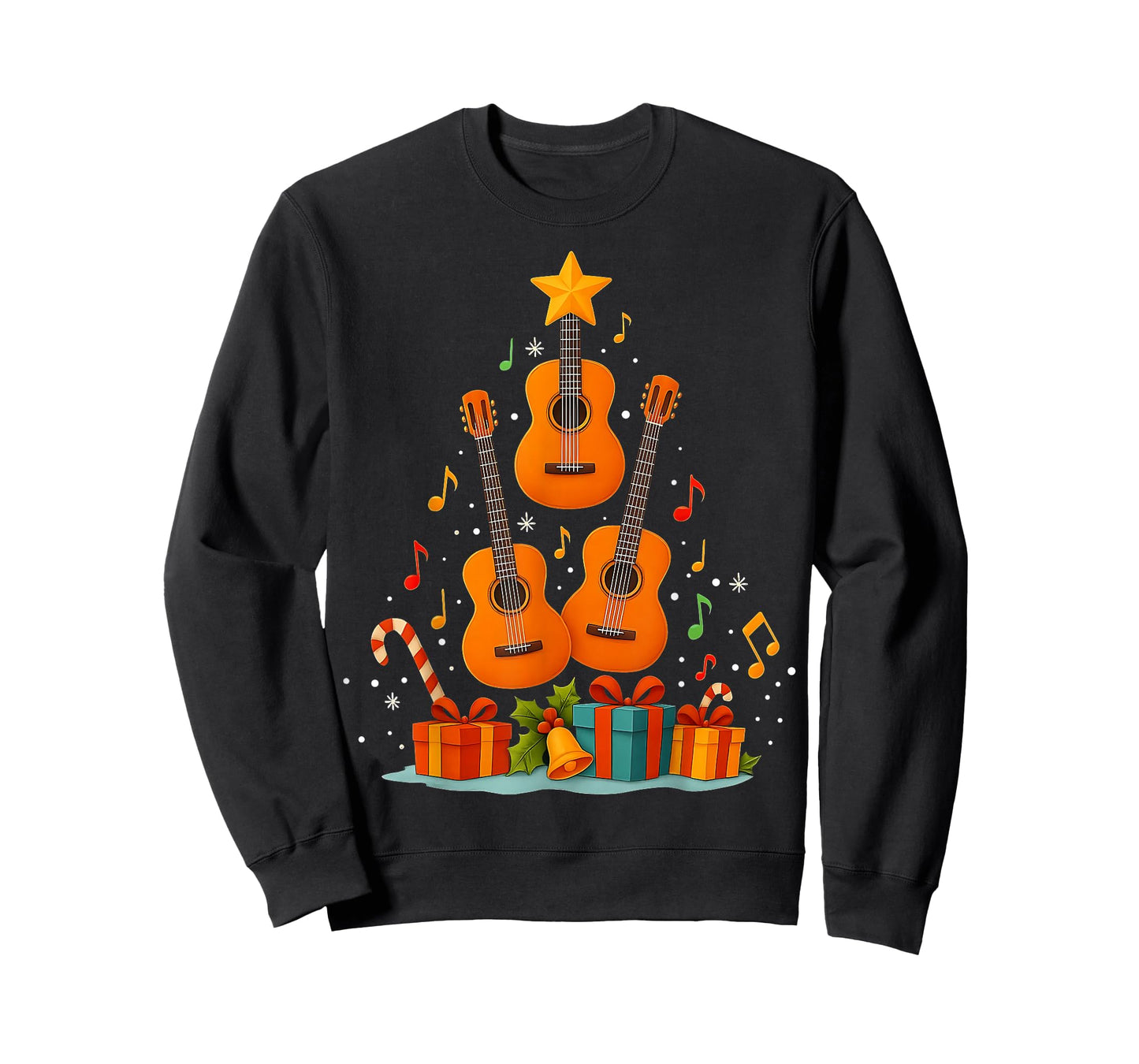 Guitar Player Guitarist Christmas Tree Xmas T-Shirt