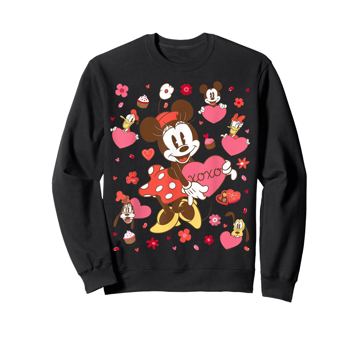 Disney Minnie Mouse & Friends Valentine's Day Retro Hearts T-Shirt