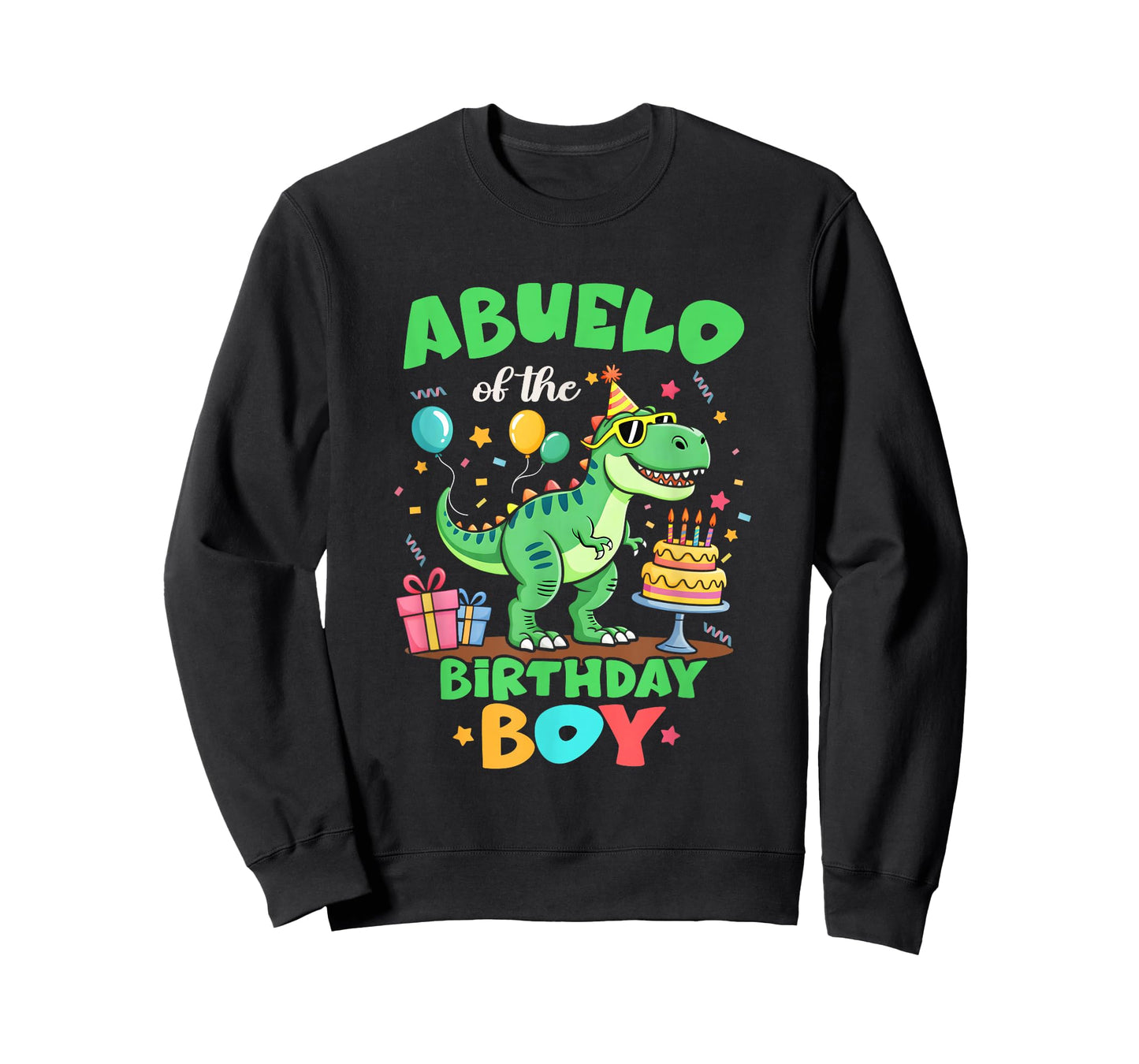 Abuelo of The Birthday Boy T Rex Dinosaur Family Party T-Shirt