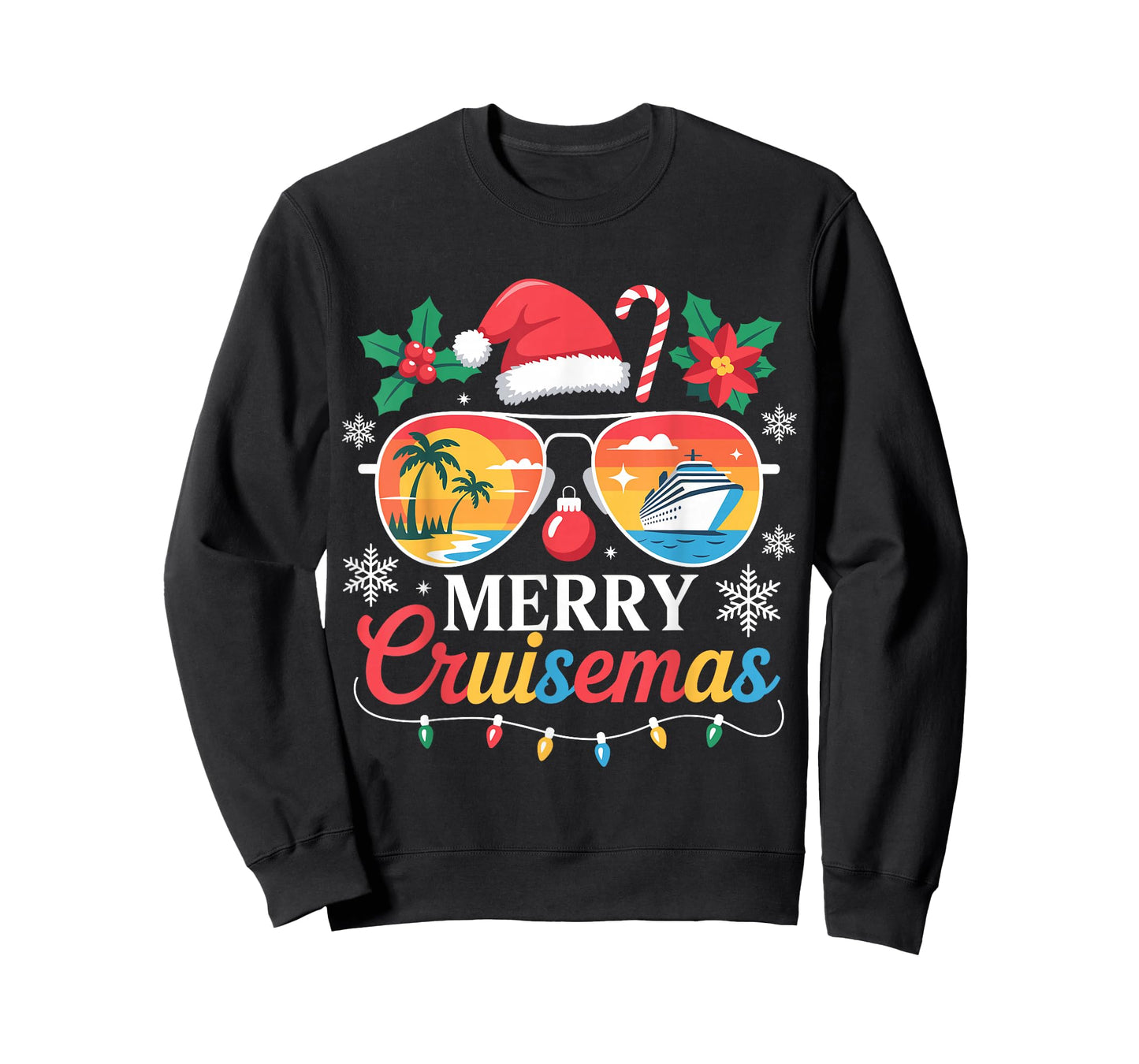 Merry Cruisemas 2025 Christmas Santa Snowman Cruise Trip T-Shirt
