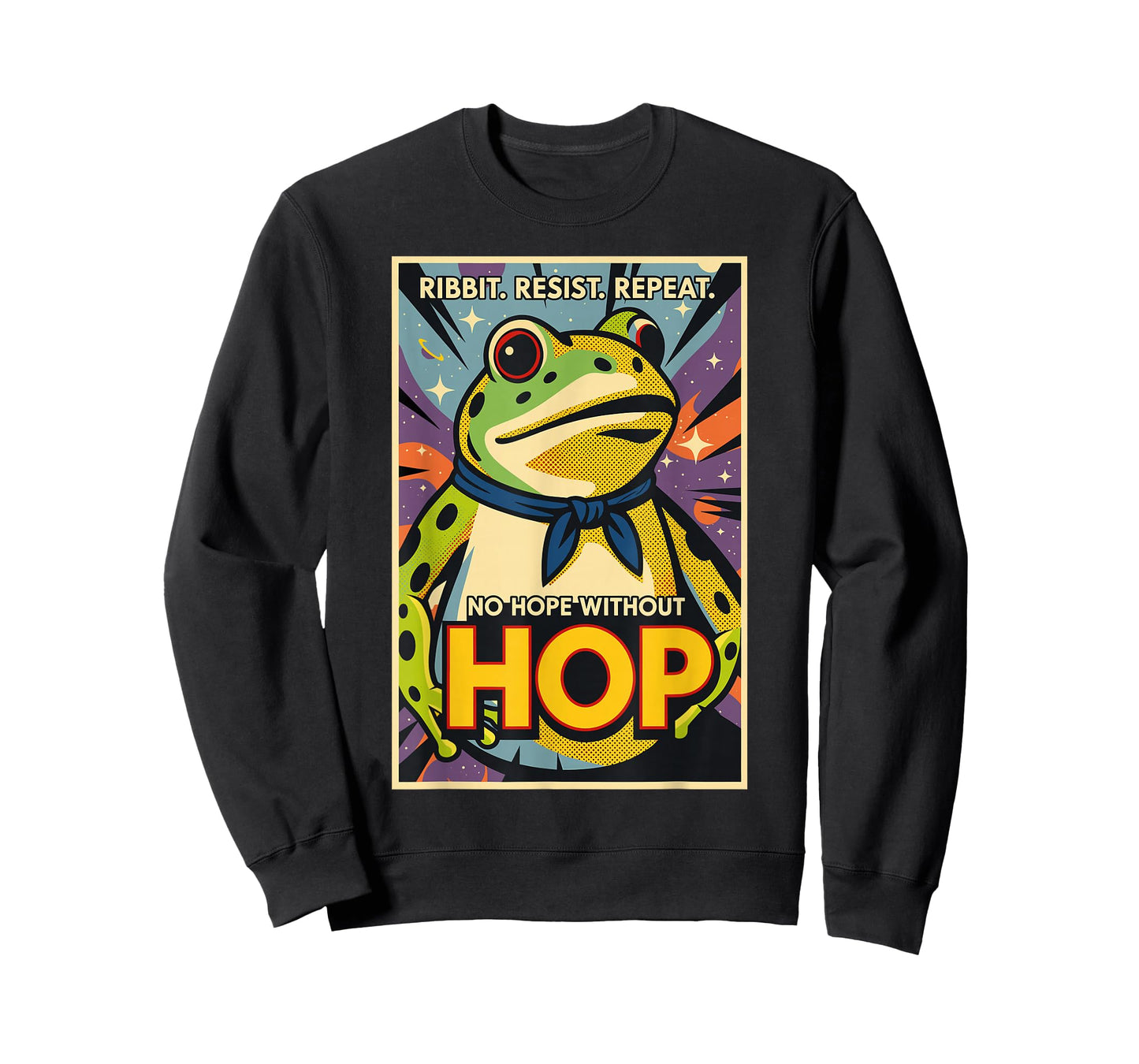 Ribbit Resist Repeat No Hope Without Hop Funny Portland Frog T-Shirt