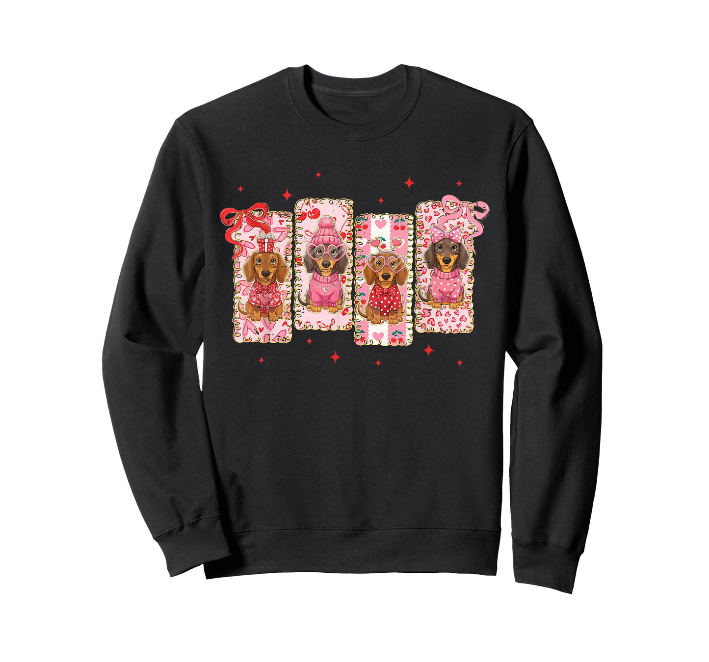 Coquette Bow Funny My Dachshund is My Valentine Dog Lover T-Shirt