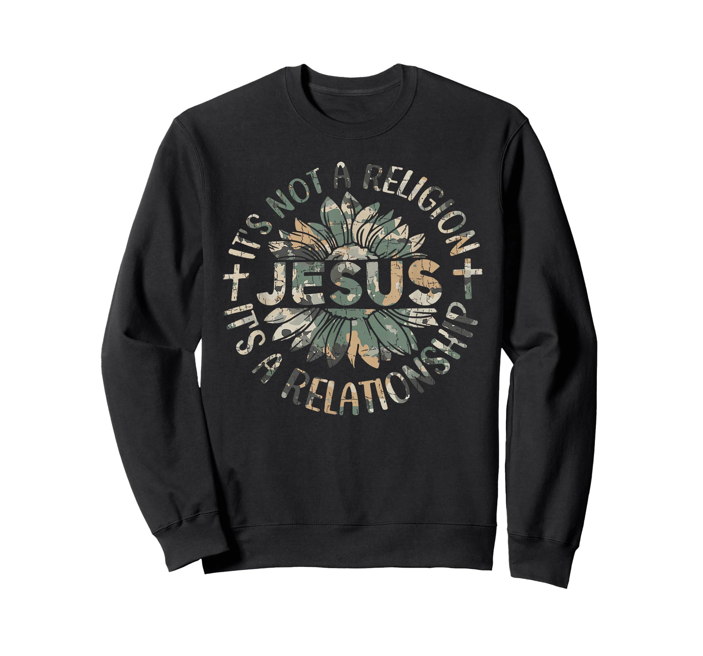 Vintage Camo Jesus Not A Religion It's A Relationship T-Shirt