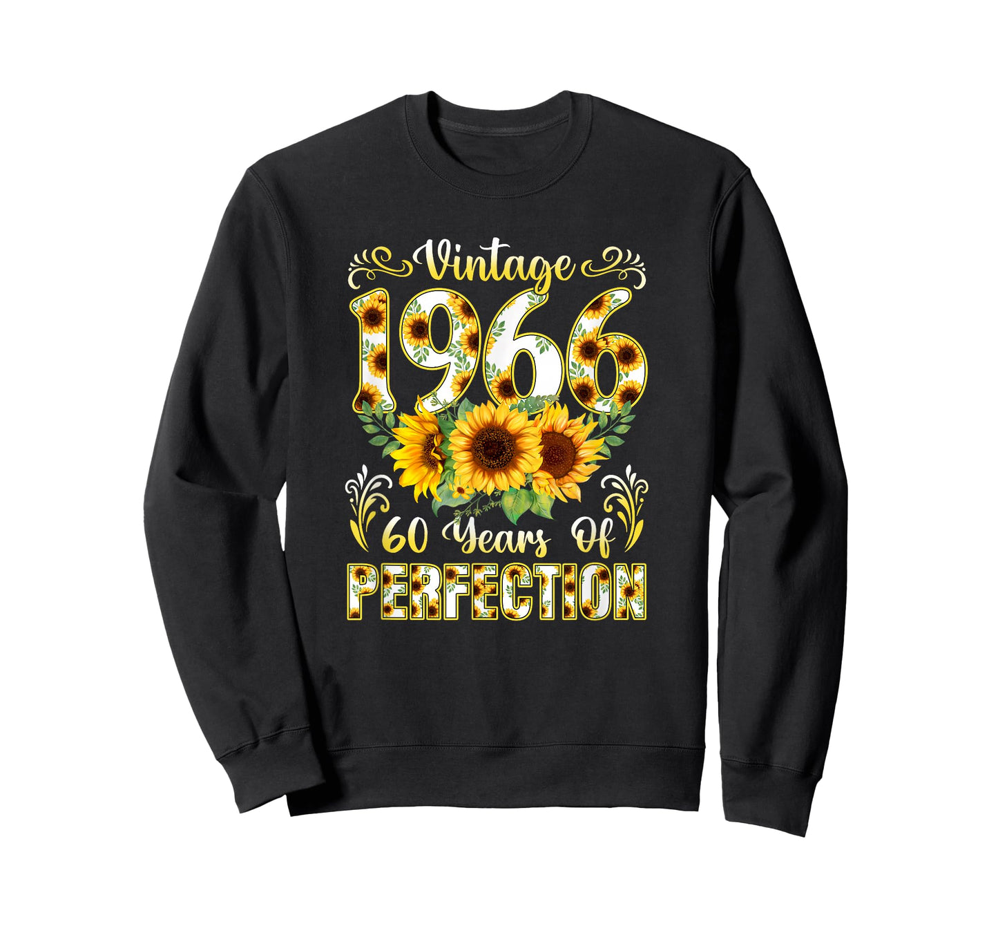 60 Year Old Vintage 1966 Sunflower 60th Birthday Girl Women T-Shirt