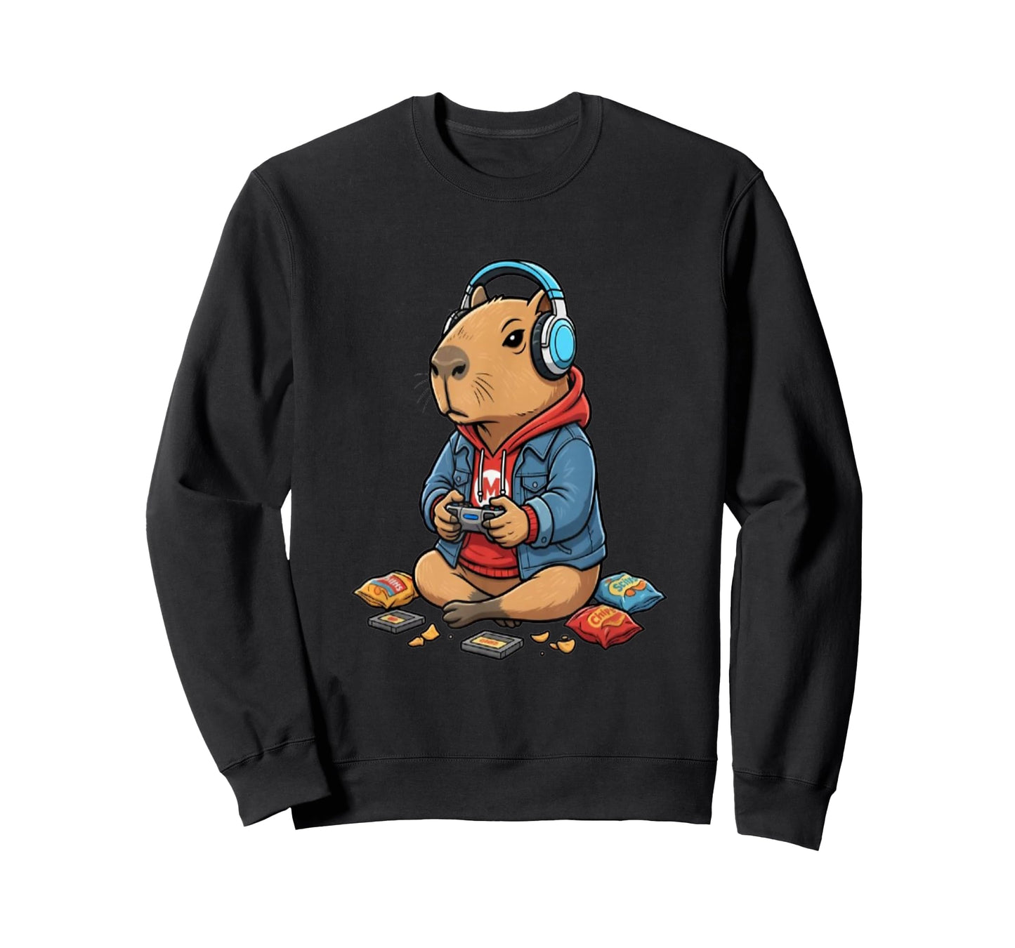 Funny Video Games Capybara Shirt Kids Boys Gamer T-Shirt