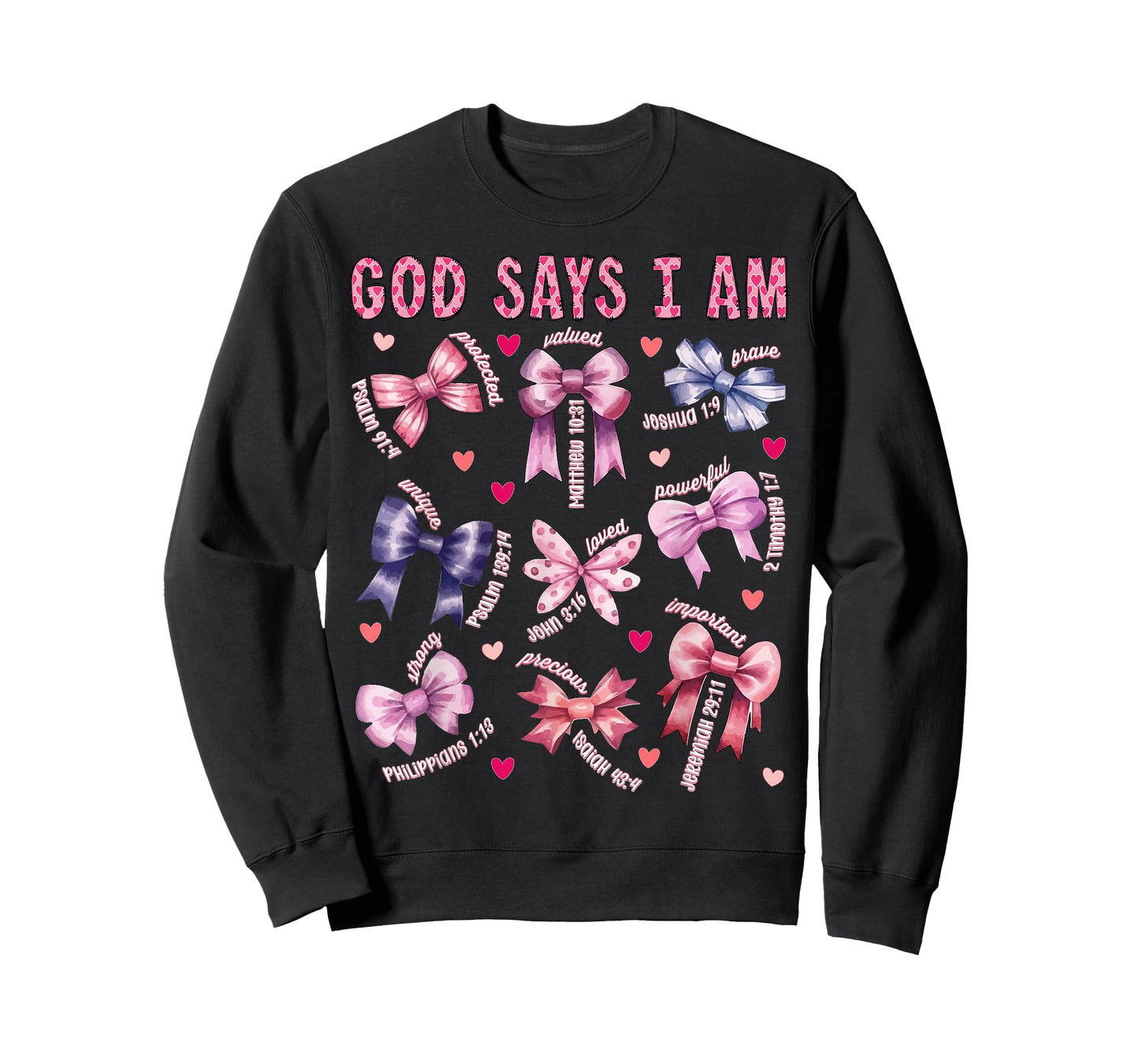 Bow God Say I Am Christian Girl Teen Women Bible Verse Jesus T-Shirt