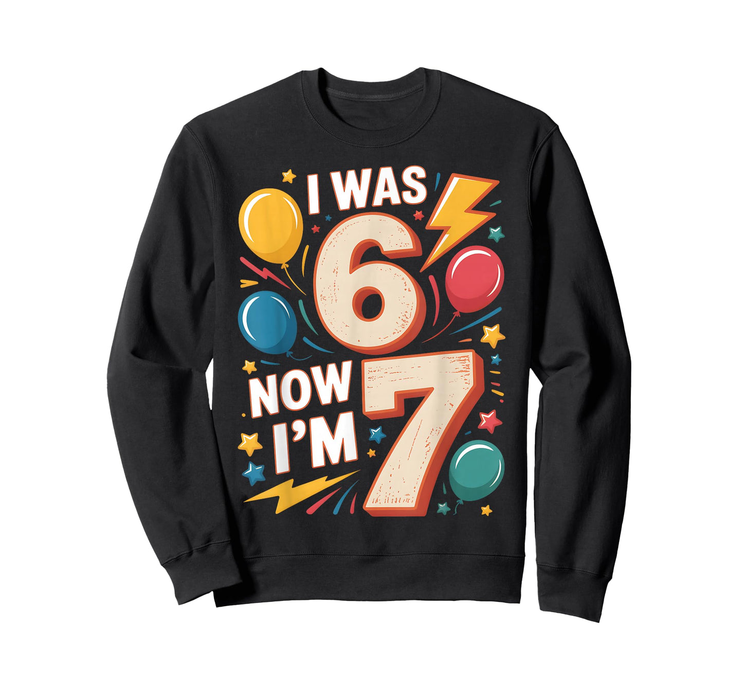 I was 6 Now I'm 7 Seven Year Old 67 Meme Funny 7th Birthday T-Shirt