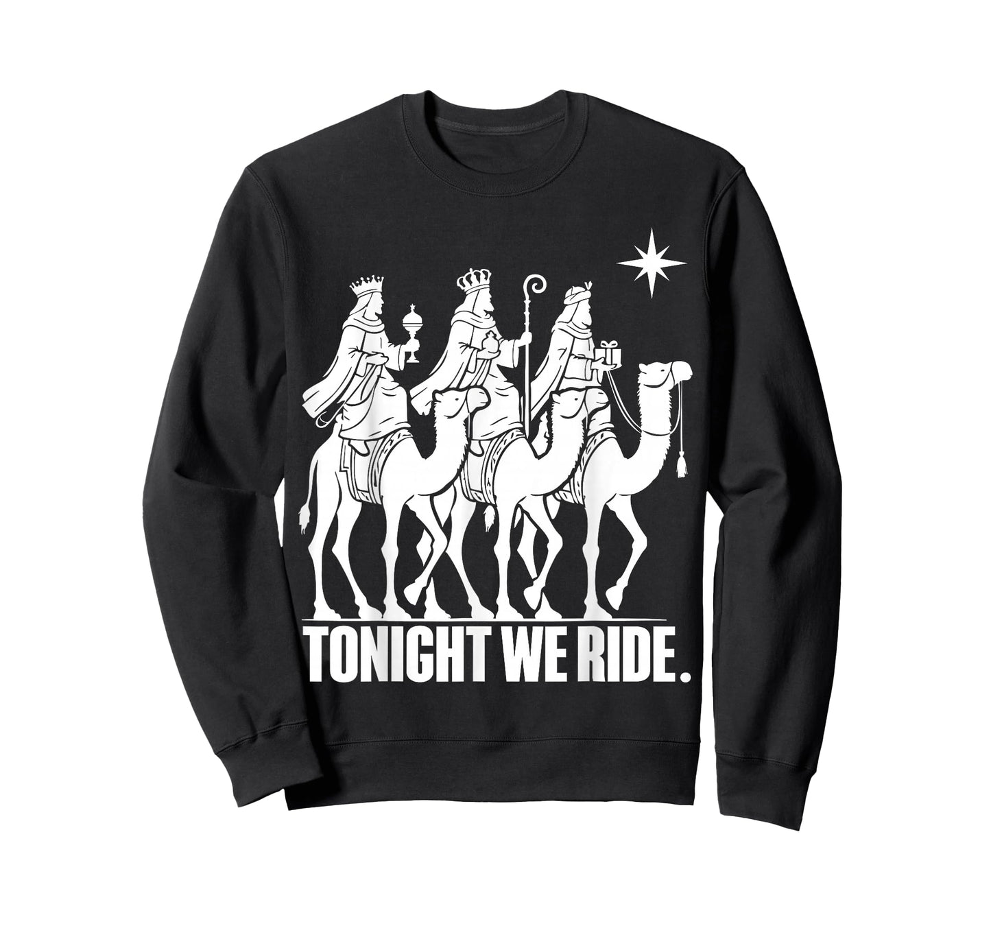 Three Wise Men Tonight We Ride Christmas Nativity T-Shirt