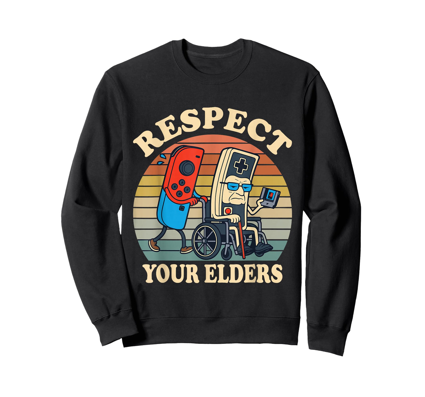 Respect Your Elders Retro Gaming Funny Controller 80s T-Shirt