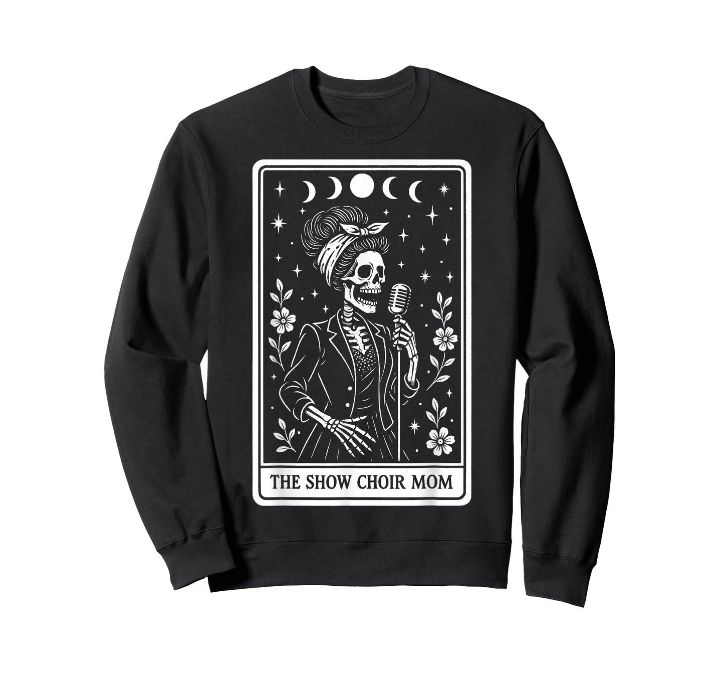 The Show Choir Mom Mama Chorister Singing Skeleton Tarot T-Shirt