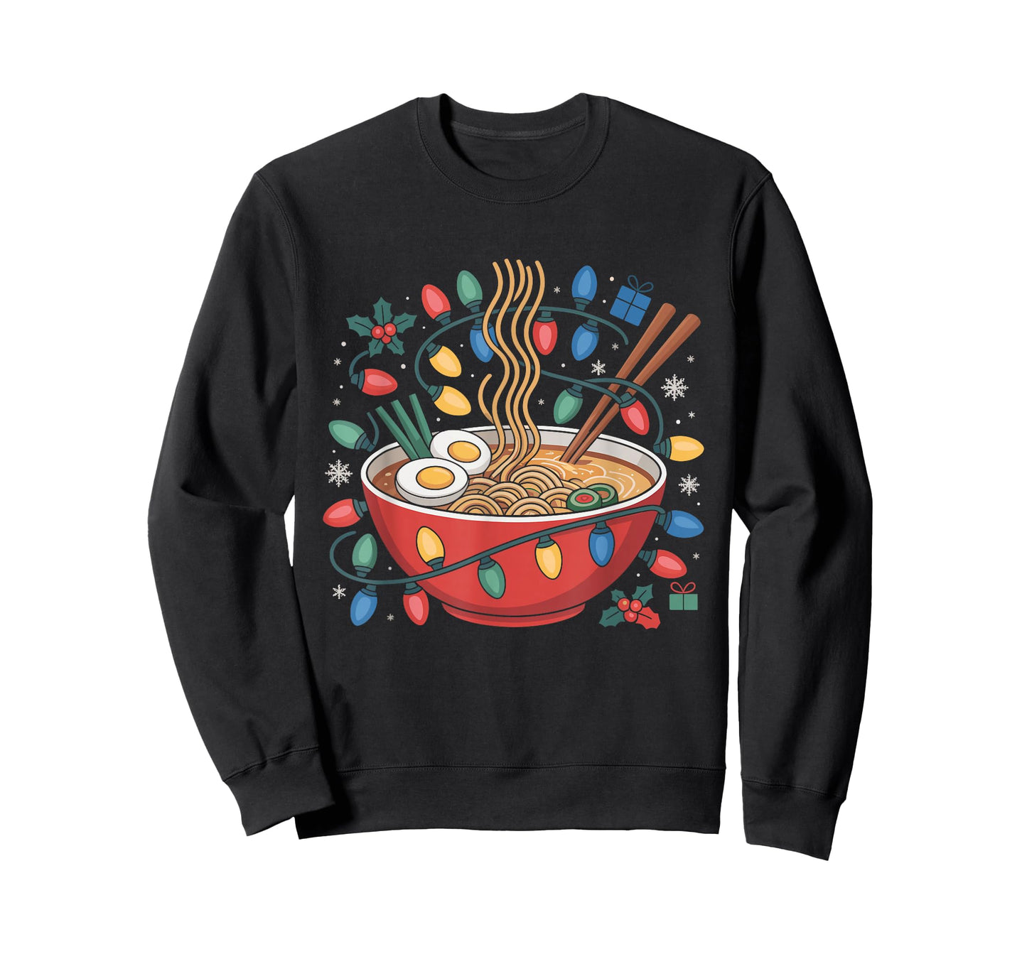 Kawaii Ramen Noodles Christmas Pajamas Xmas Pajamas Holiday T-Shirt