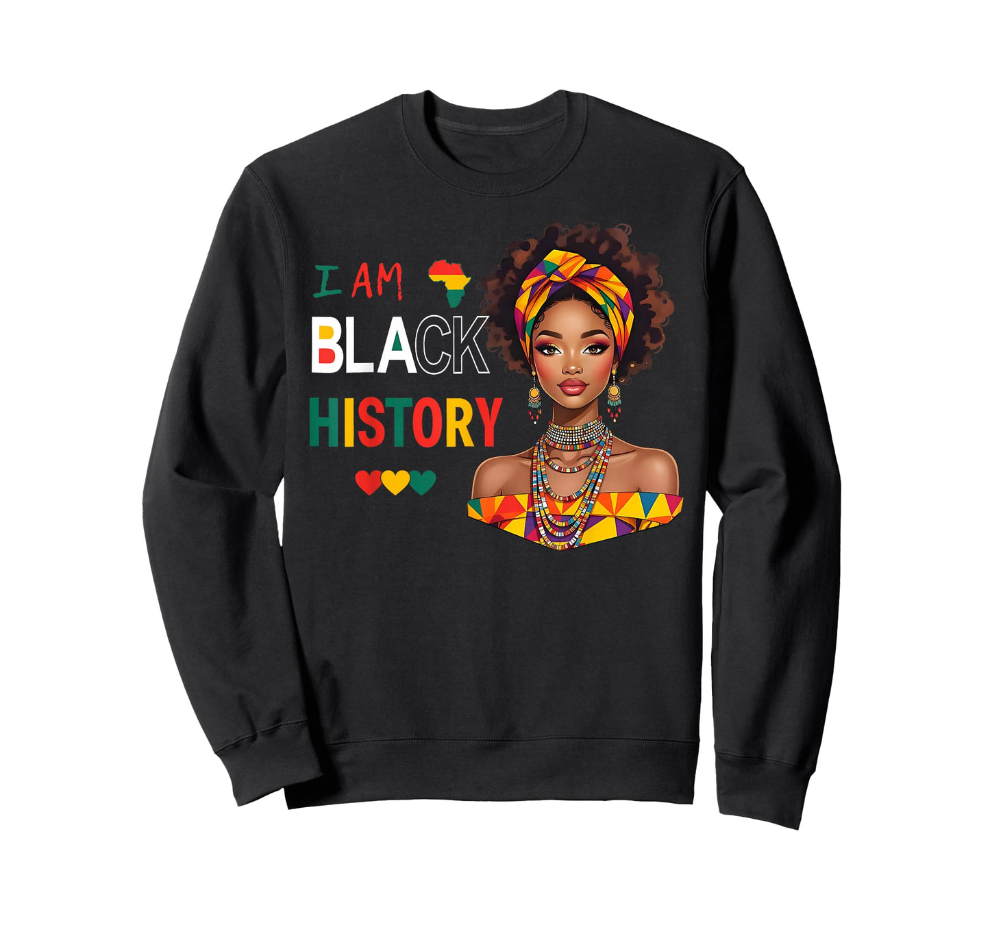 Love Black Woman African Melanin Queen I Am Black History T-Shirt