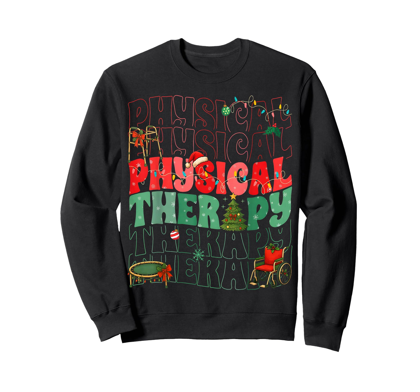 Physical Therapy Christmas Santa Hat PT Therapist Xmas T-Shirt
