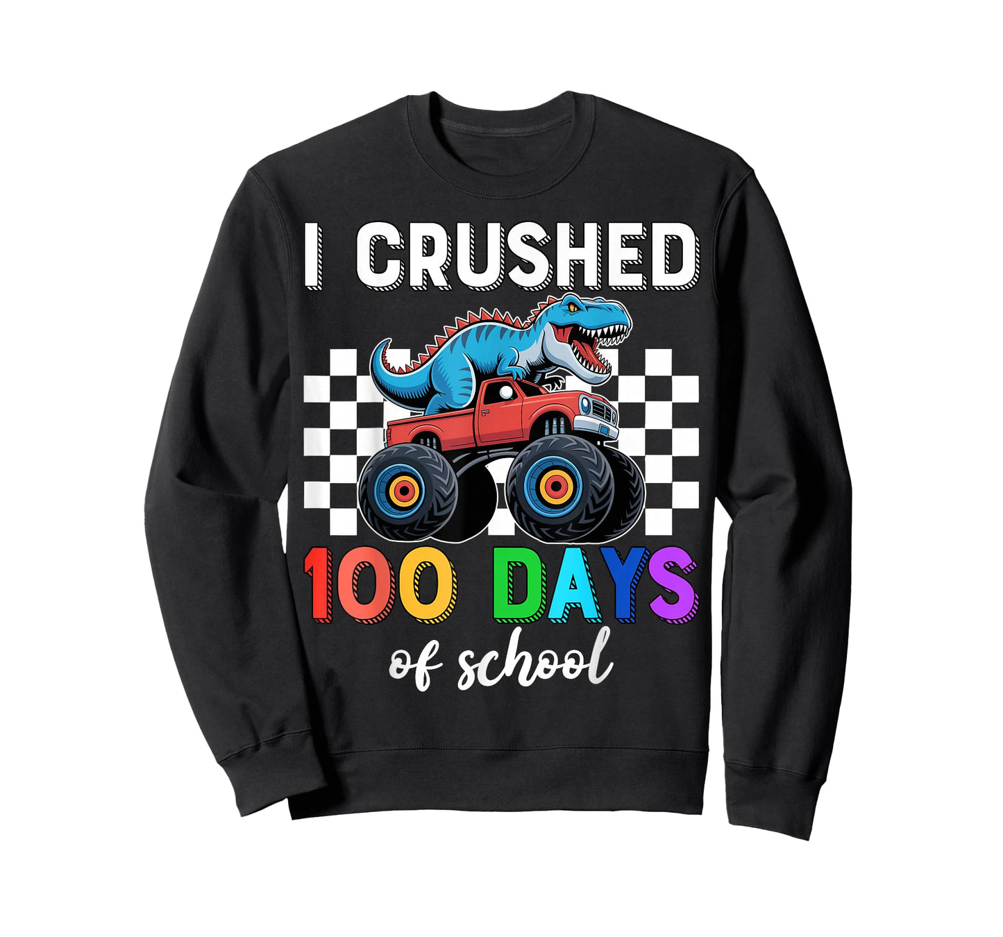 I Crushed 100 Days of School Dino 100th Day of School Boys T-Shirt