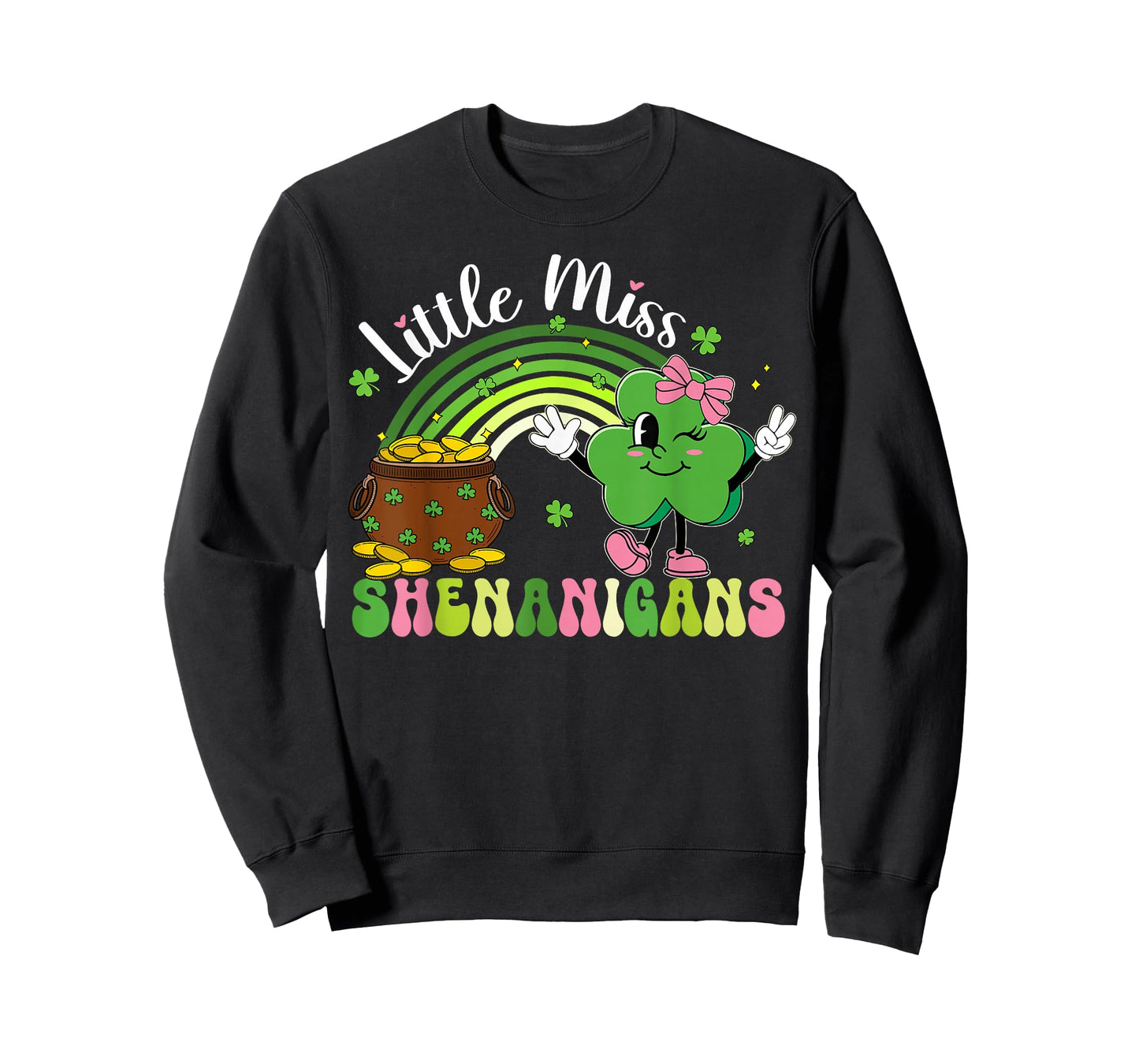 Little Miss Shenanigans St Patricks Day Kids Girls Toddler T-Shirt
