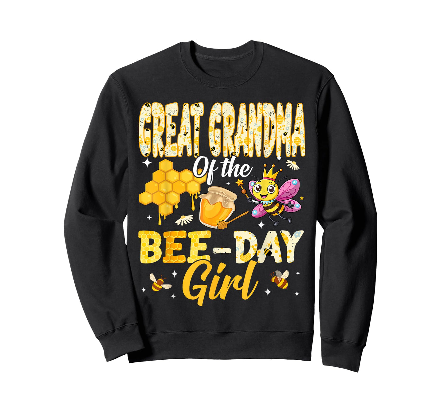 Great Grandma of The Bee Day Girl Birthday Family Matching T-Shirt