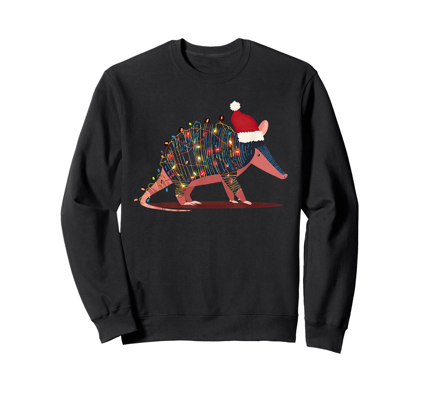 Funny Armadillo Christmas Graphics Animal Lights Lover T-Shirt