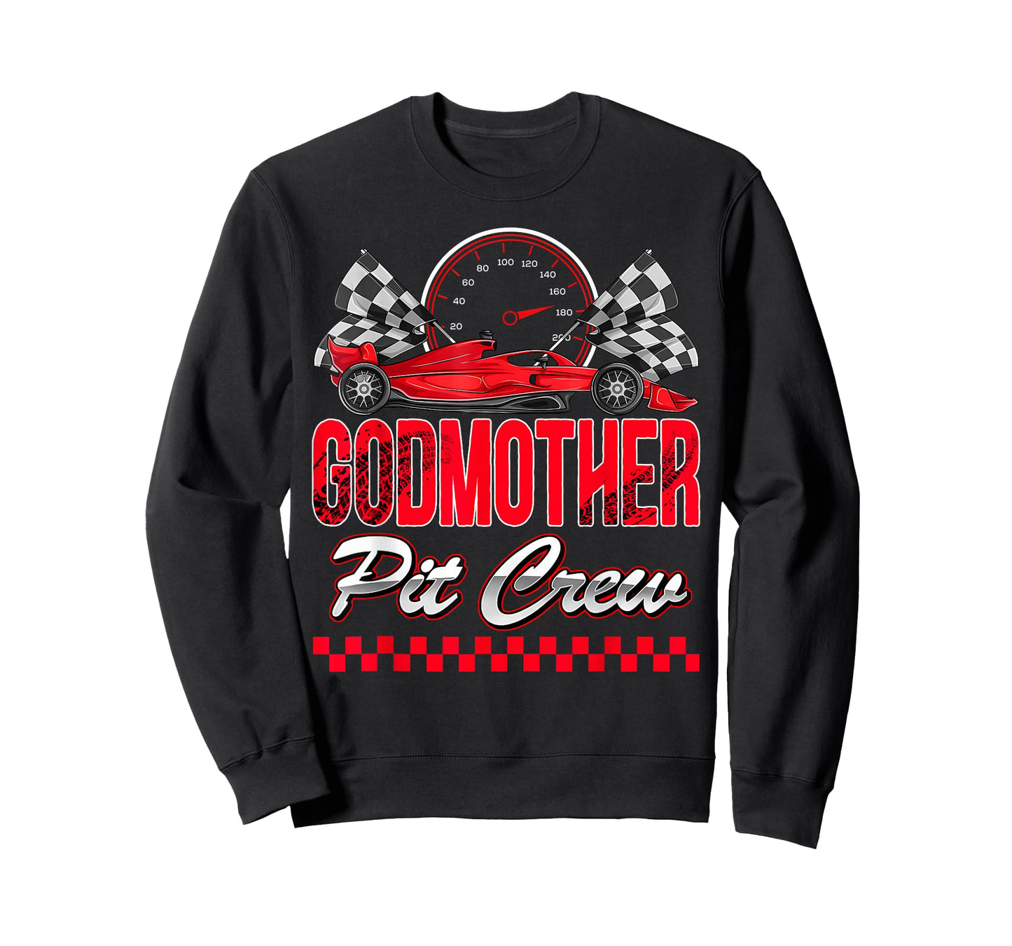 Godmother Pit Crew Racing Family Race Car Birthday Boy T-Shirt