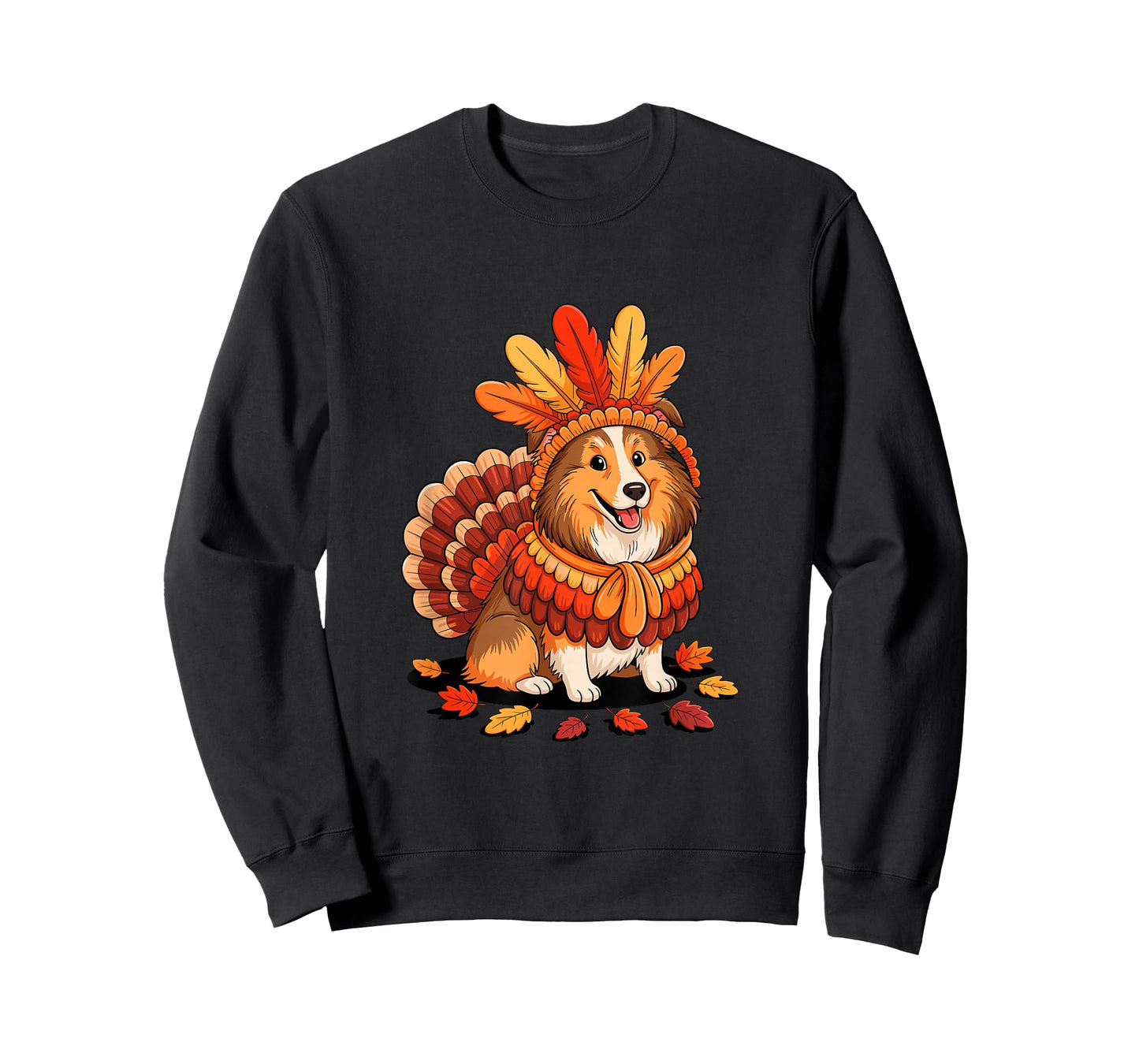Thanksgiving Turkey Shetland Sheepdog Sheltie T-Shirt
