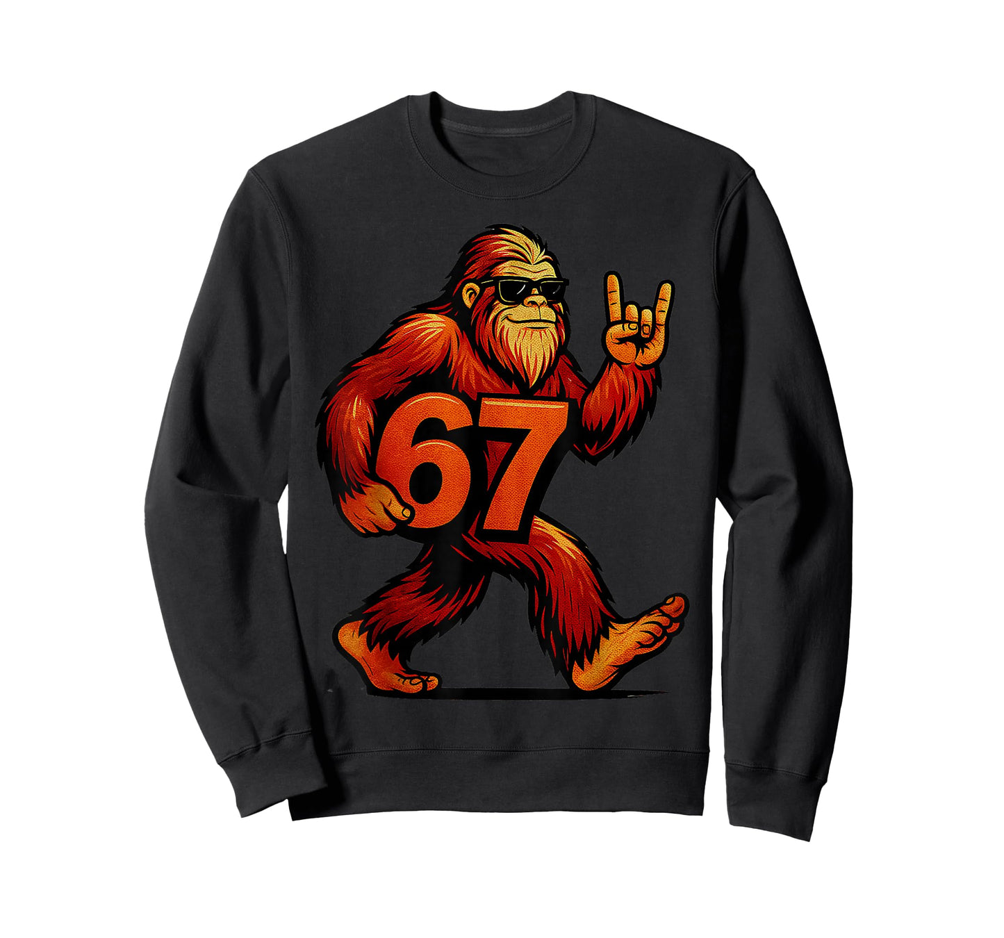 67 Funny Six Seven Gen Alpha Slang Bigfoot T-Shirt