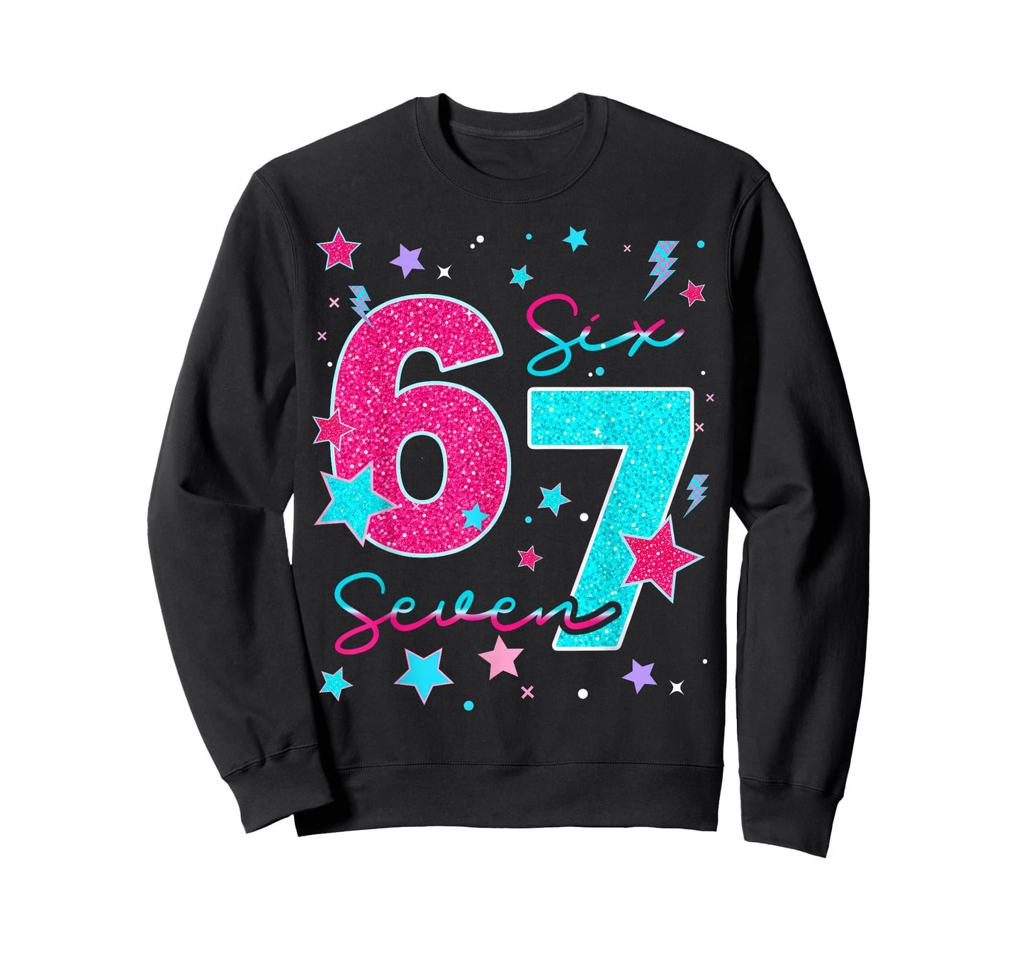 67 Six Seven Meme Funny Gen Alpha Slang for Boys Girls Kids T-Shirt