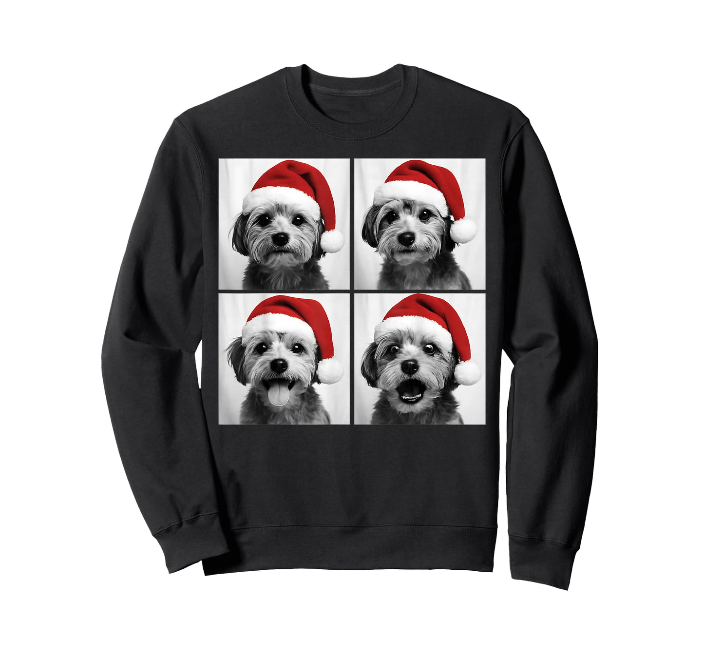 Funny Christmas Morkie Santa Dog Lover Photo Booth T-Shirt