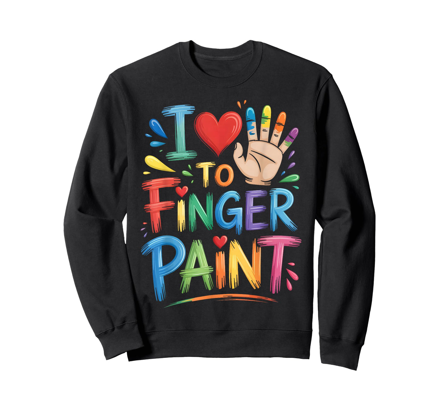 I Love to Finger Paint Couples Art Teacher Finger Painting T-Shirt