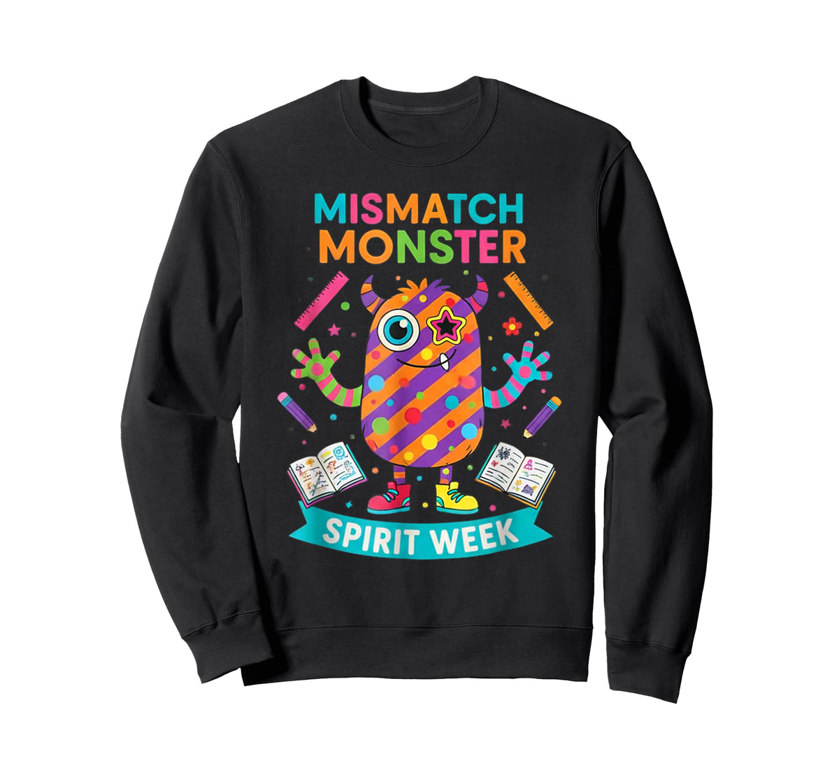 Wacky Monster Autumn Spirit Week Mismatch Day Design T-Shirt