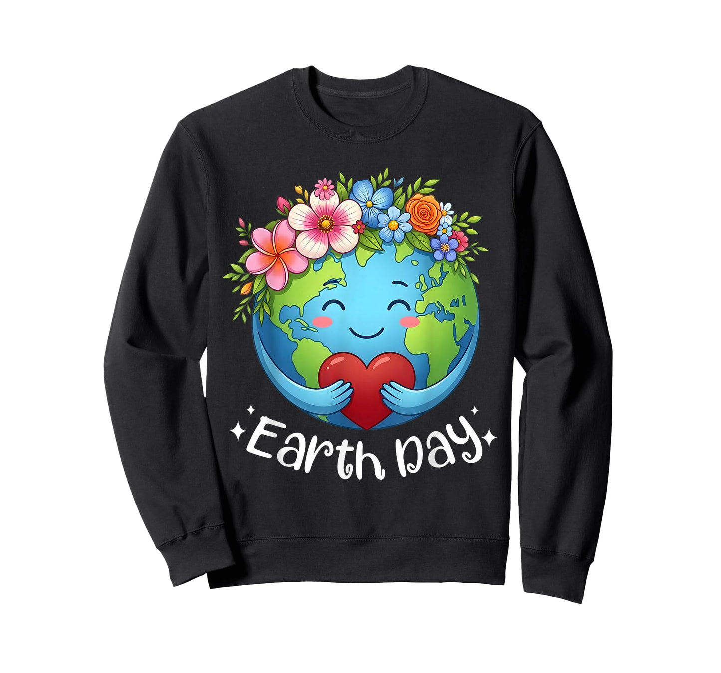 Happy Earth Day 2026 Cute Earth Planet Women Girls Kids T-Shirt