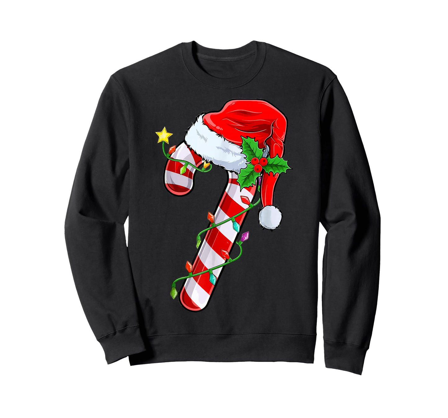 Christmas Candy Cane Santa Xmas Kids Toddler Youth Women Men T-Shirt